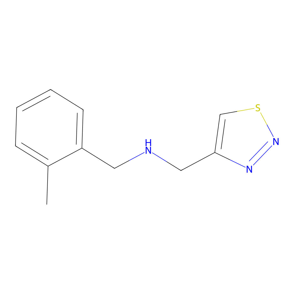 [(2-Methylphenyl)methyl][(1,2,3-thiadiazol-4-yl)methyl]amine molecular structure, CAS 1183774-85-7
