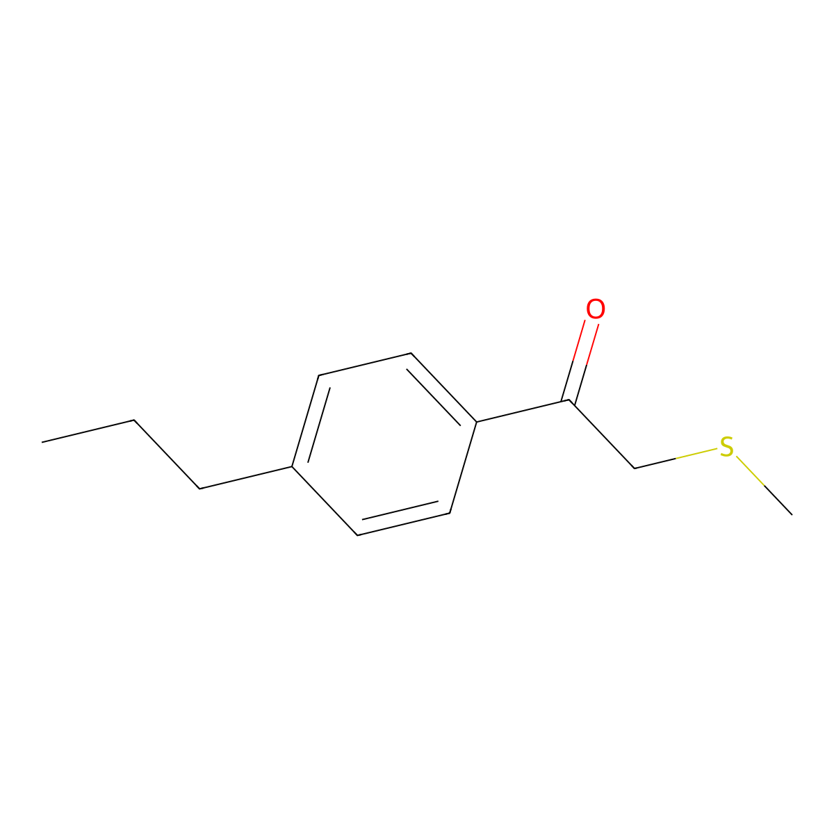 2-(Methylsulfanyl)-1-(4-propylphenyl)ethan-1-one molecular structure, CAS 1183776-63-7