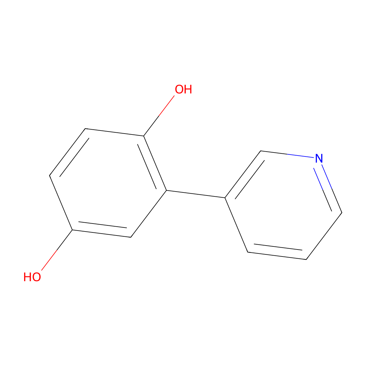3-Pyridylhydroquinone molecular structure, CAS 118378-29-3