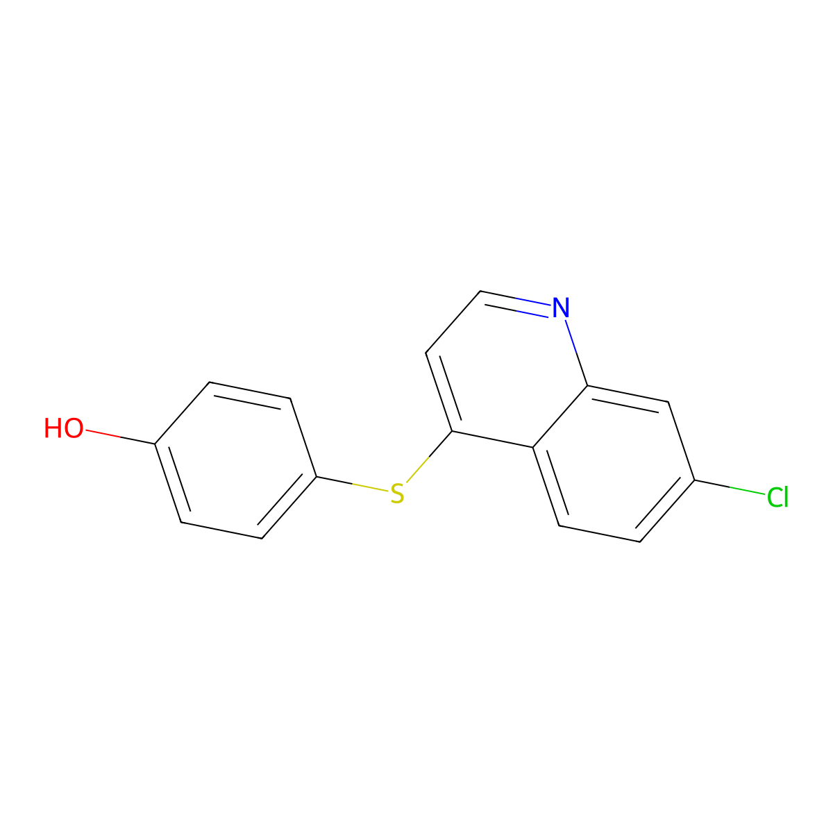 4-[(7-Chloroquinolin-4-yl)sulfanyl]phenol molecular structure, CAS 1183785-49-0