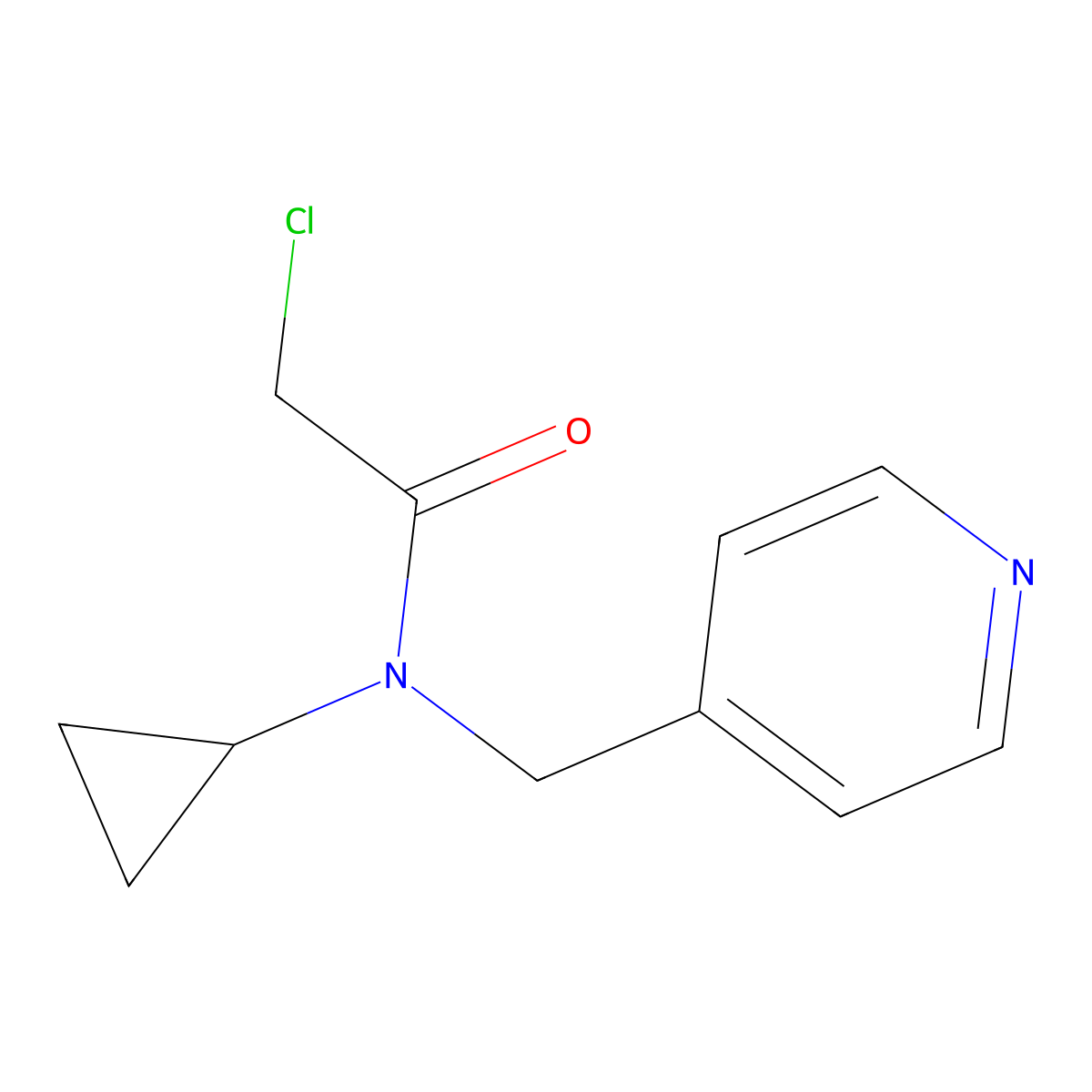 2-Chloro-N-cyclopropyl-N-pyridin-4-ylmethyl-acetamide molecular structure, CAS 1183789-52-7