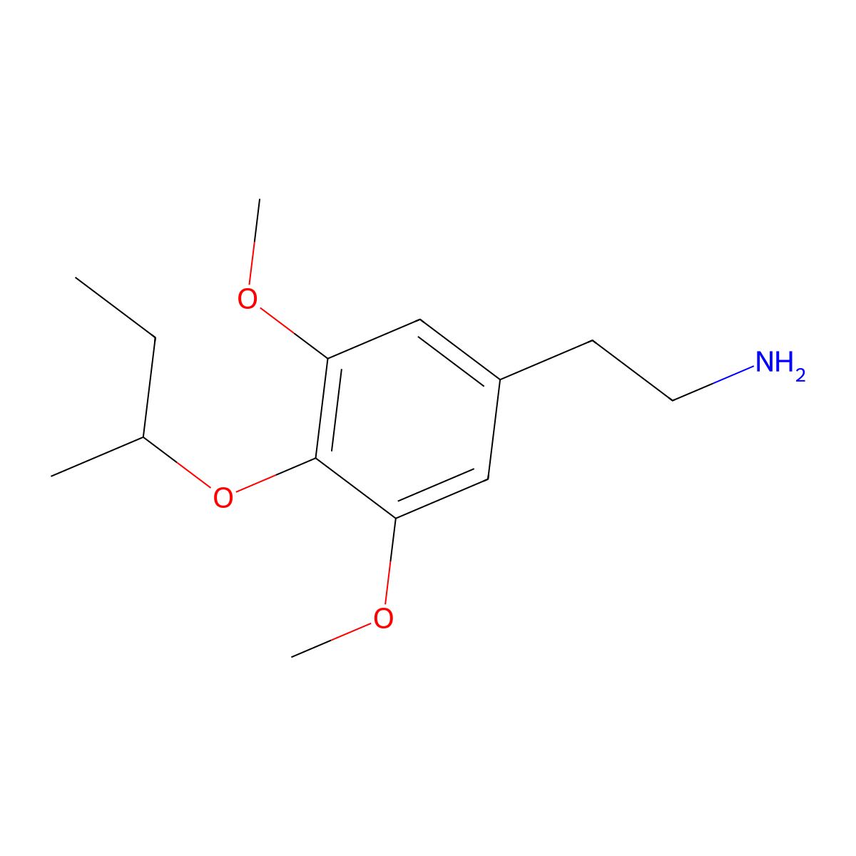2-[4-(Butan-2-yloxy)-3,5-dimethoxyphenyl]ethan-1-amine molecular structure, CAS 1183789-96-9