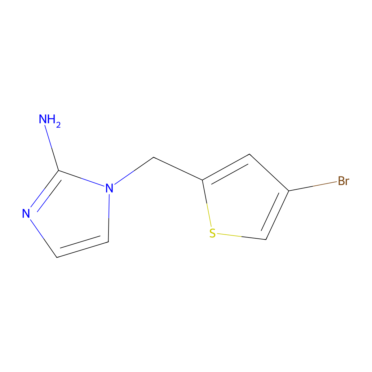 1-[(4-Bromothiophen-2-YL)methyl]-1H-imidazol-2-amine molecular structure, CAS 1183791-00-5