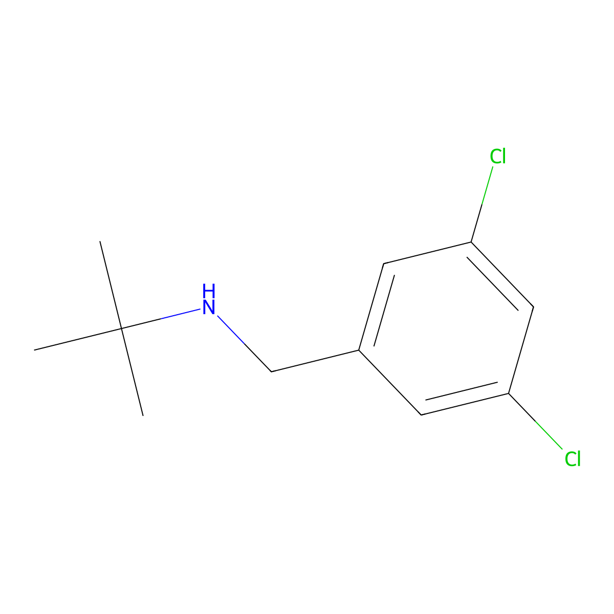 Tert-butyl[(3,5-dichlorophenyl)methyl]amine molecular structure, CAS 1183793-56-7