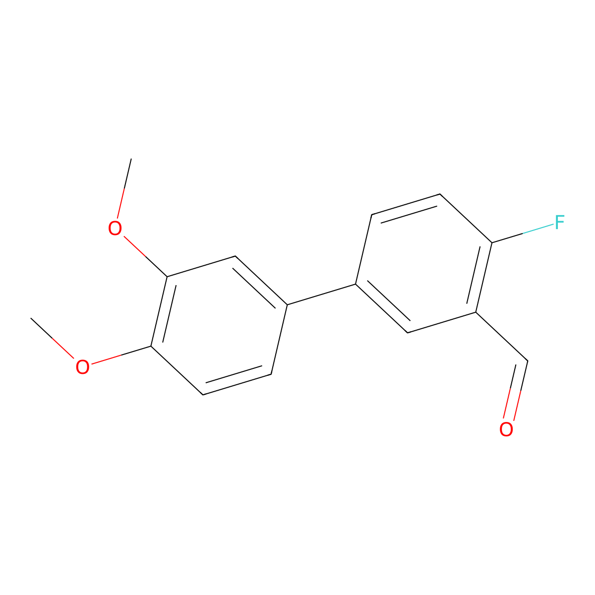 4-Fluoro-3',4'-dimethoxy[1,1'-biphenyl]-3-carboxaldehyde molecular structure, CAS 1183796-24-8