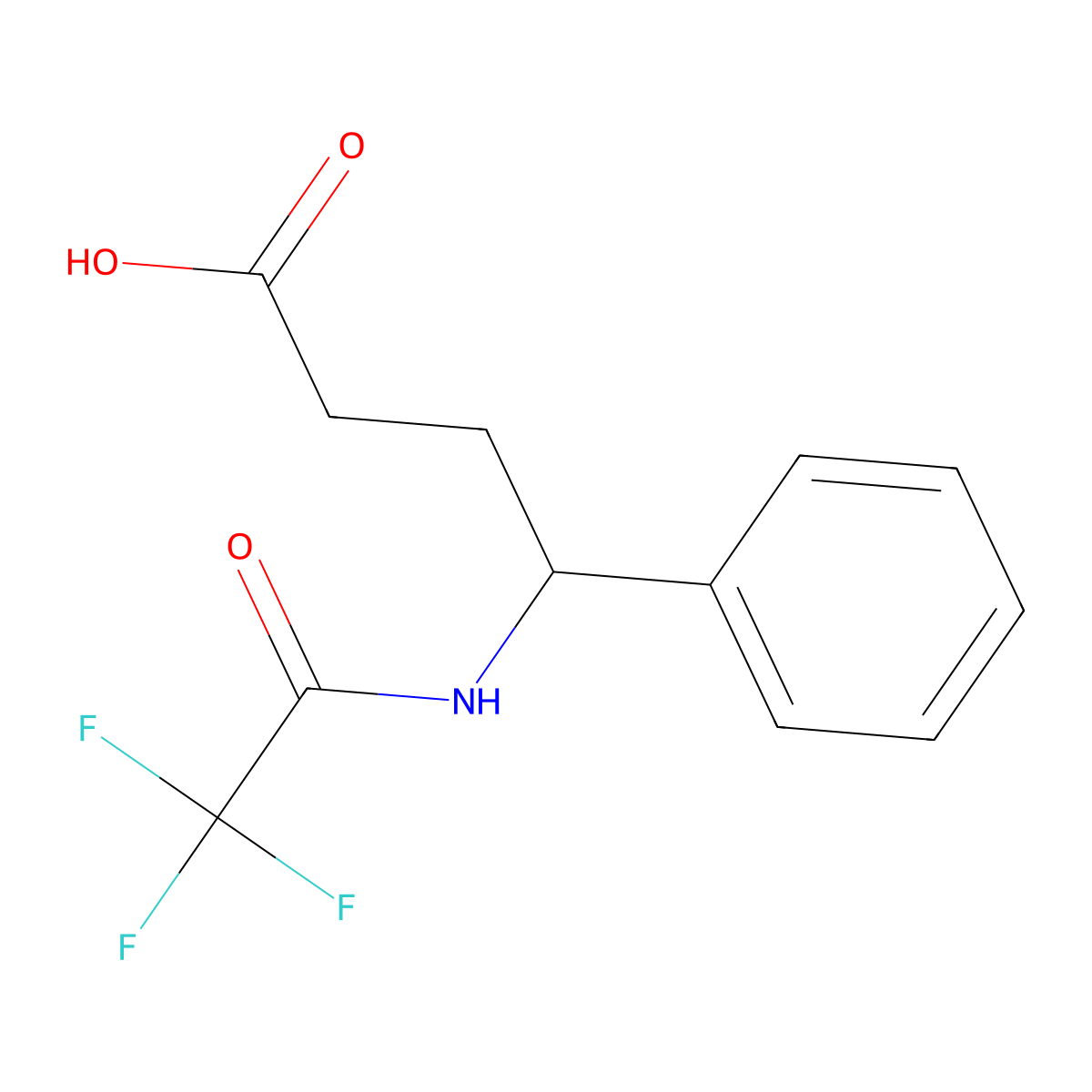 4-Phenyl-4-(trifluoroacetamido)butanoic acid molecular structure, CAS 1183799-34-9