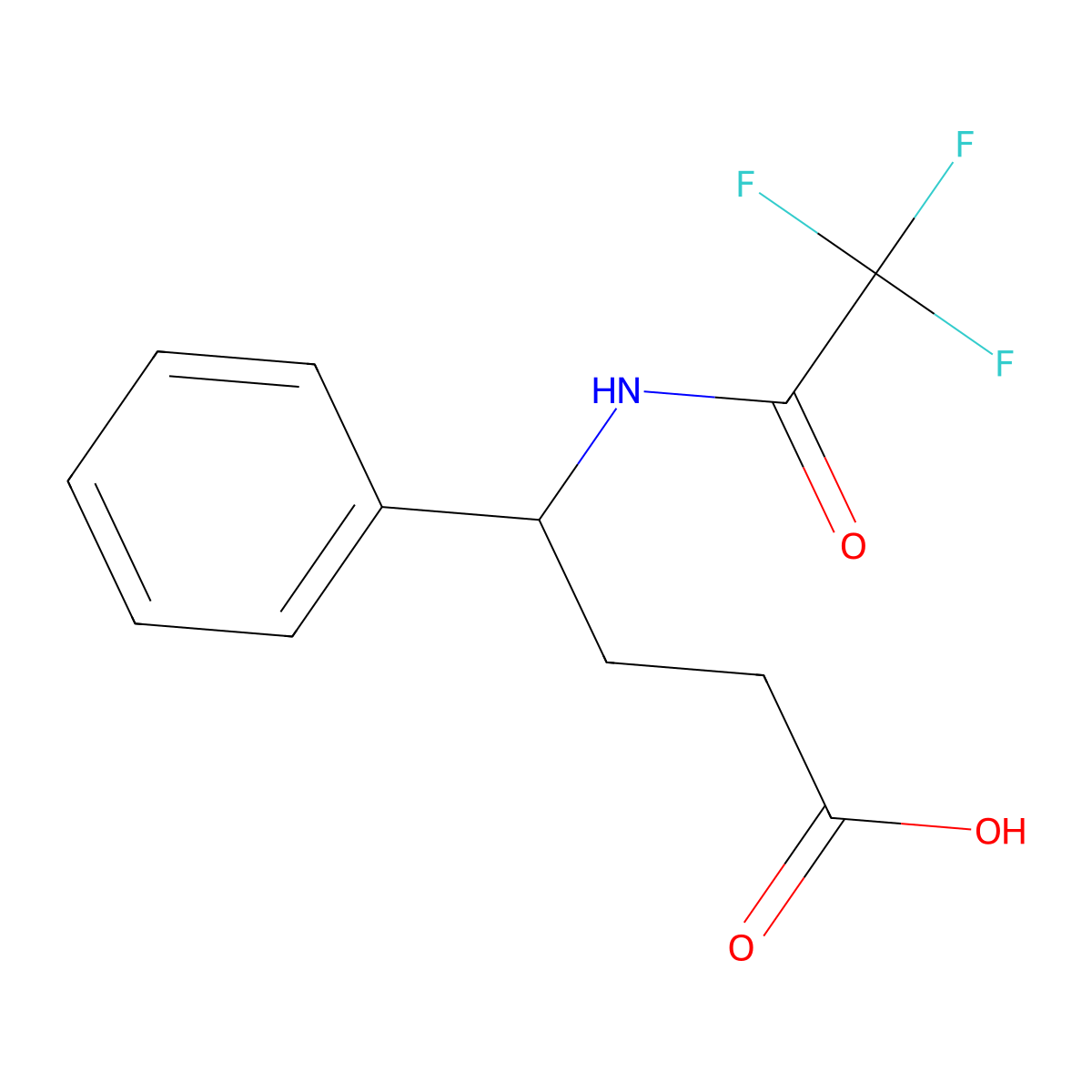 4-Phenyl-4-(trifluoroacetamido)butanoic acid molecular structure, CAS 1183799-34-9