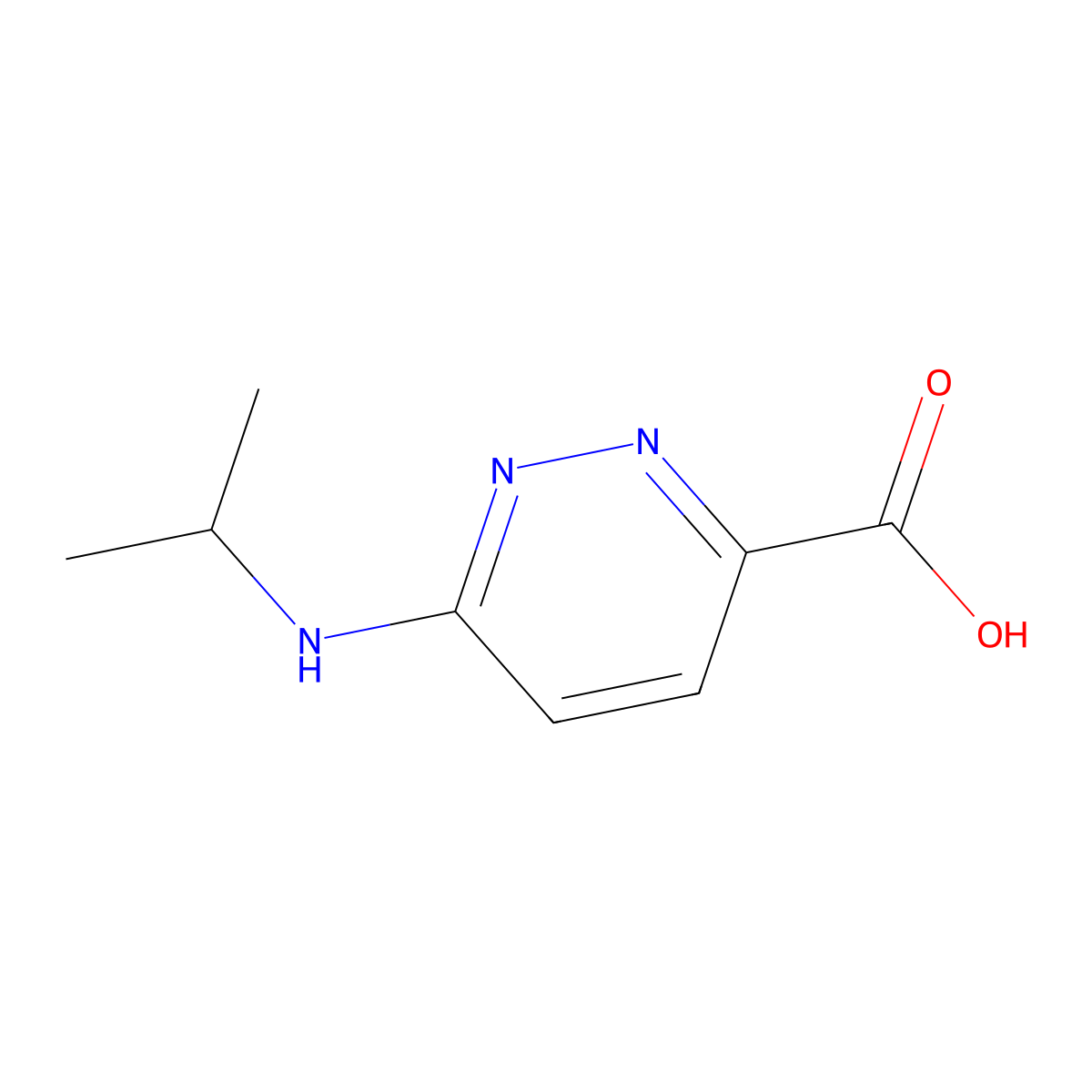 6-(Isopropylamino)pyridazine-3-carboxylic Acid molecular structure, CAS 1183803-85-1