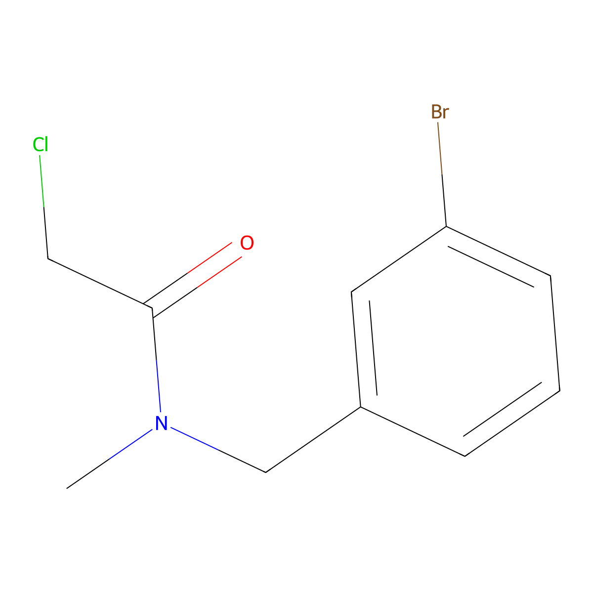 N-(3-Bromo-benzyl)-2-chloro-N-methyl-acetamide molecular structure, CAS 1183805-29-9