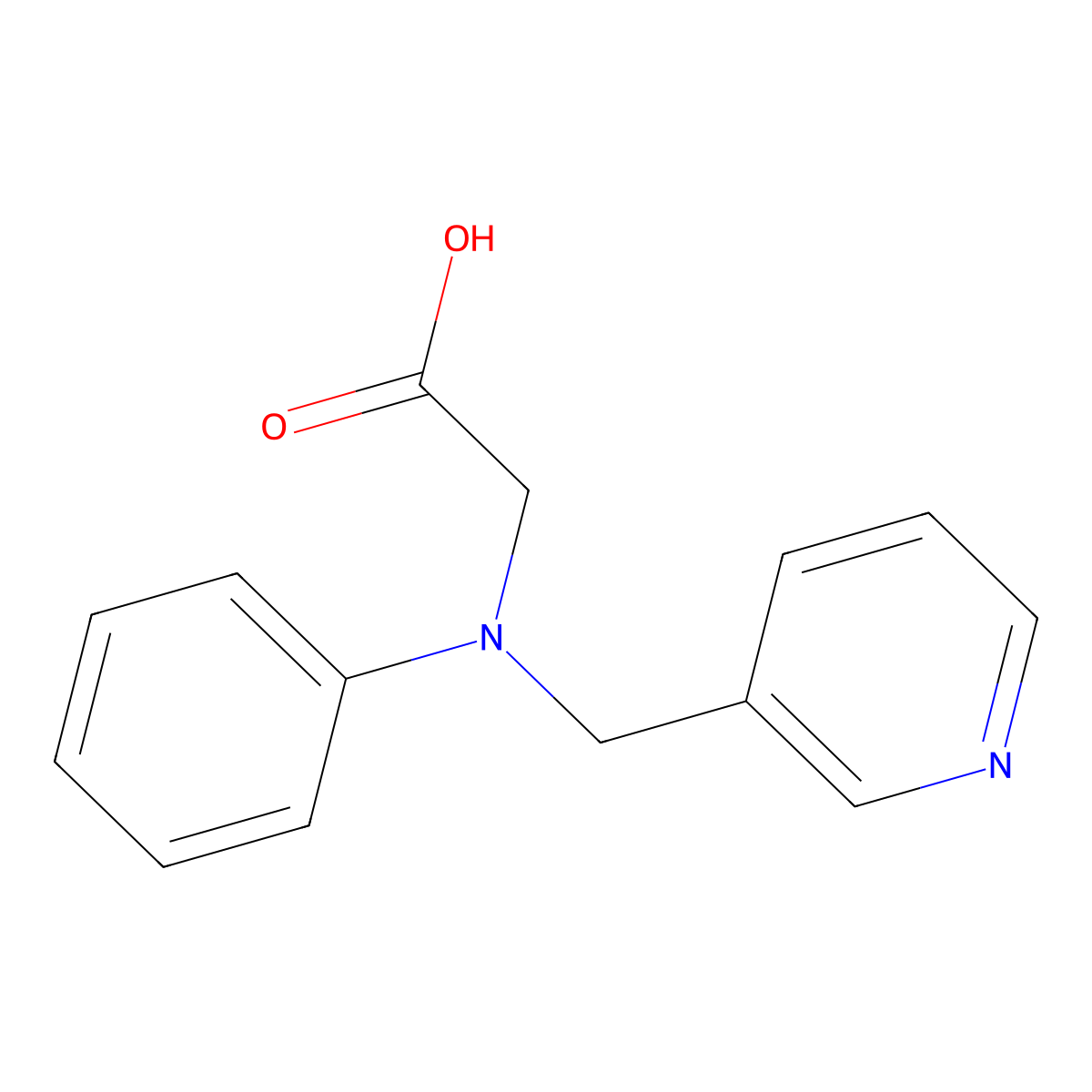 2-[Phenyl(pyridin-3-ylmethyl)amino]acetic acid molecular structure, CAS 1183806-44-1