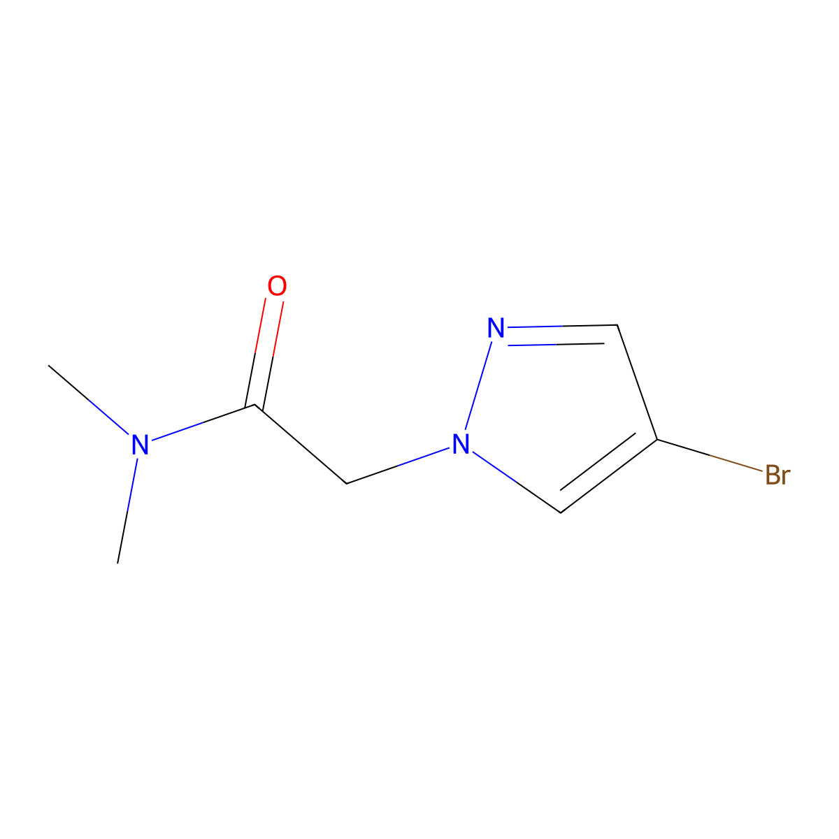 2-(4-bromo-1H-pyrazol-1-yl)-N,N-dimethylacetamide molecular structure, CAS 1183807-93-3