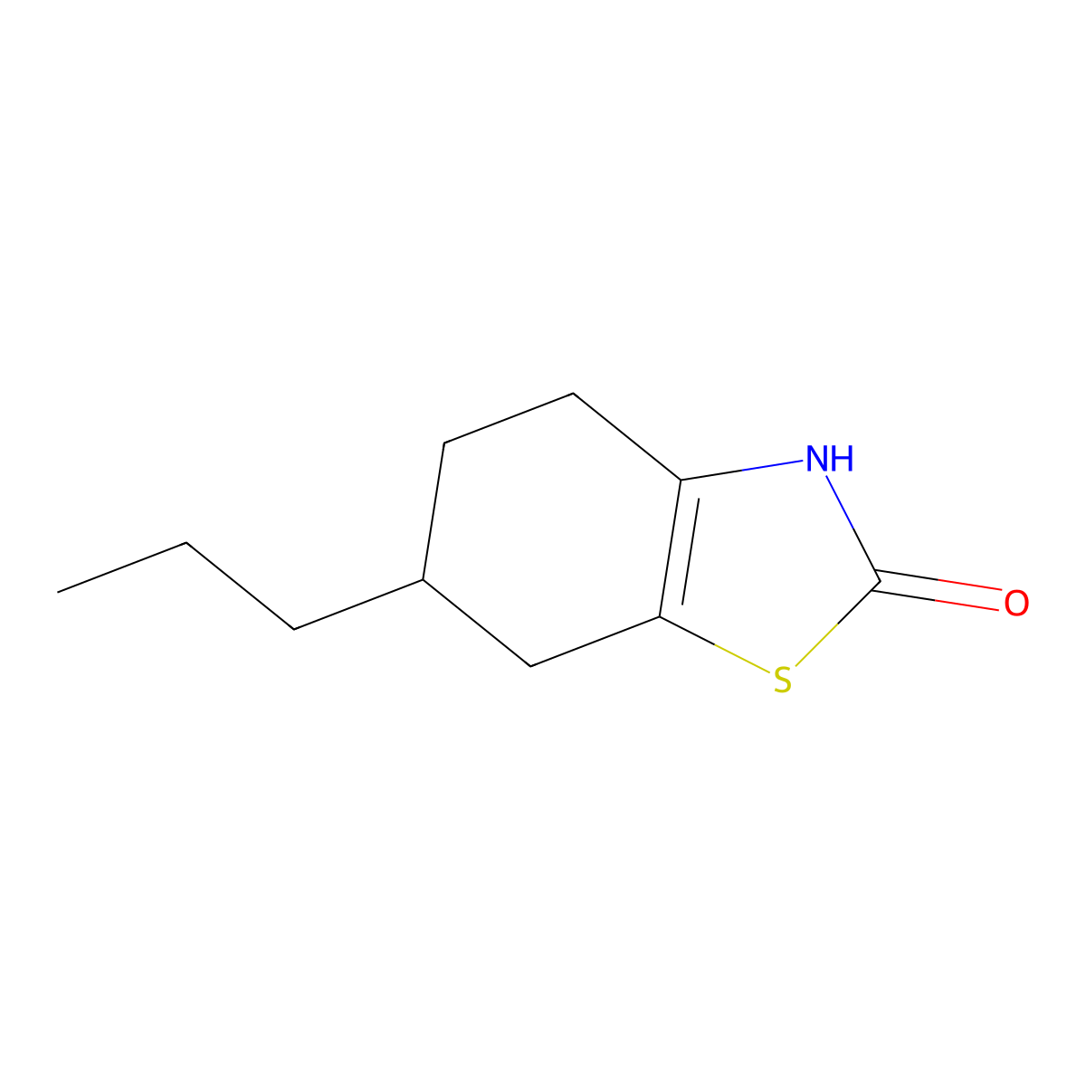6-Propyl-2,3,4,5,6,7-hexahydro-1,3-benzothiazol-2-one molecular structure, CAS 1183809-08-6