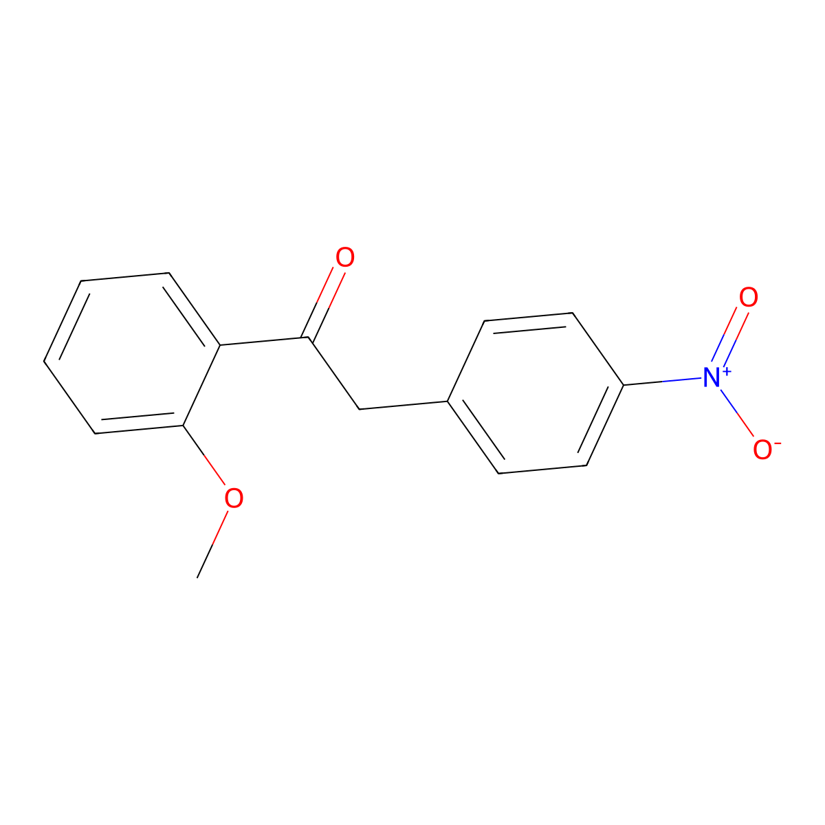 1-(2-Methoxyphenyl)-2-(4-nitrophenyl)ethan-1-one molecular structure, CAS 1183812-62-5