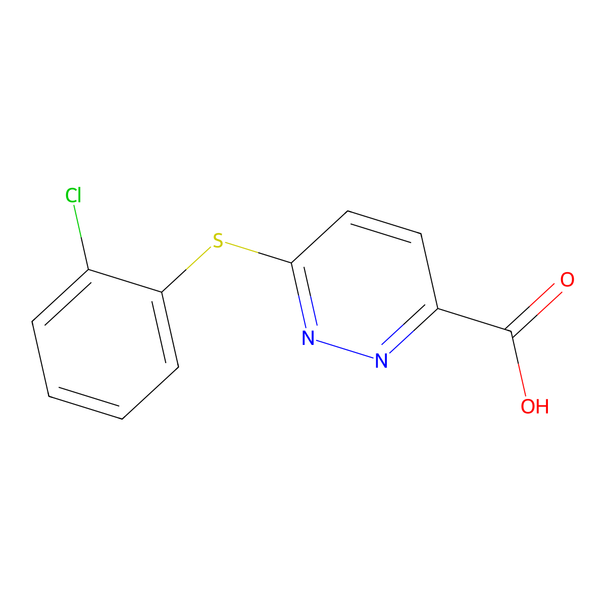 6-[(2-Chlorophenyl)sulfanyl]pyridazine-3-carboxylic acid molecular structure, CAS 1183813-48-0