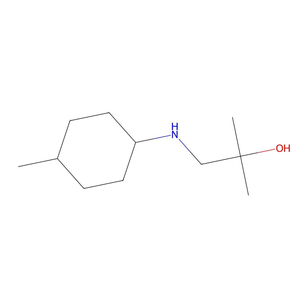 2-Methyl-1-[(4-methylcyclohexyl)amino]propan-2-ol molecular structure, CAS 1183821-25-1