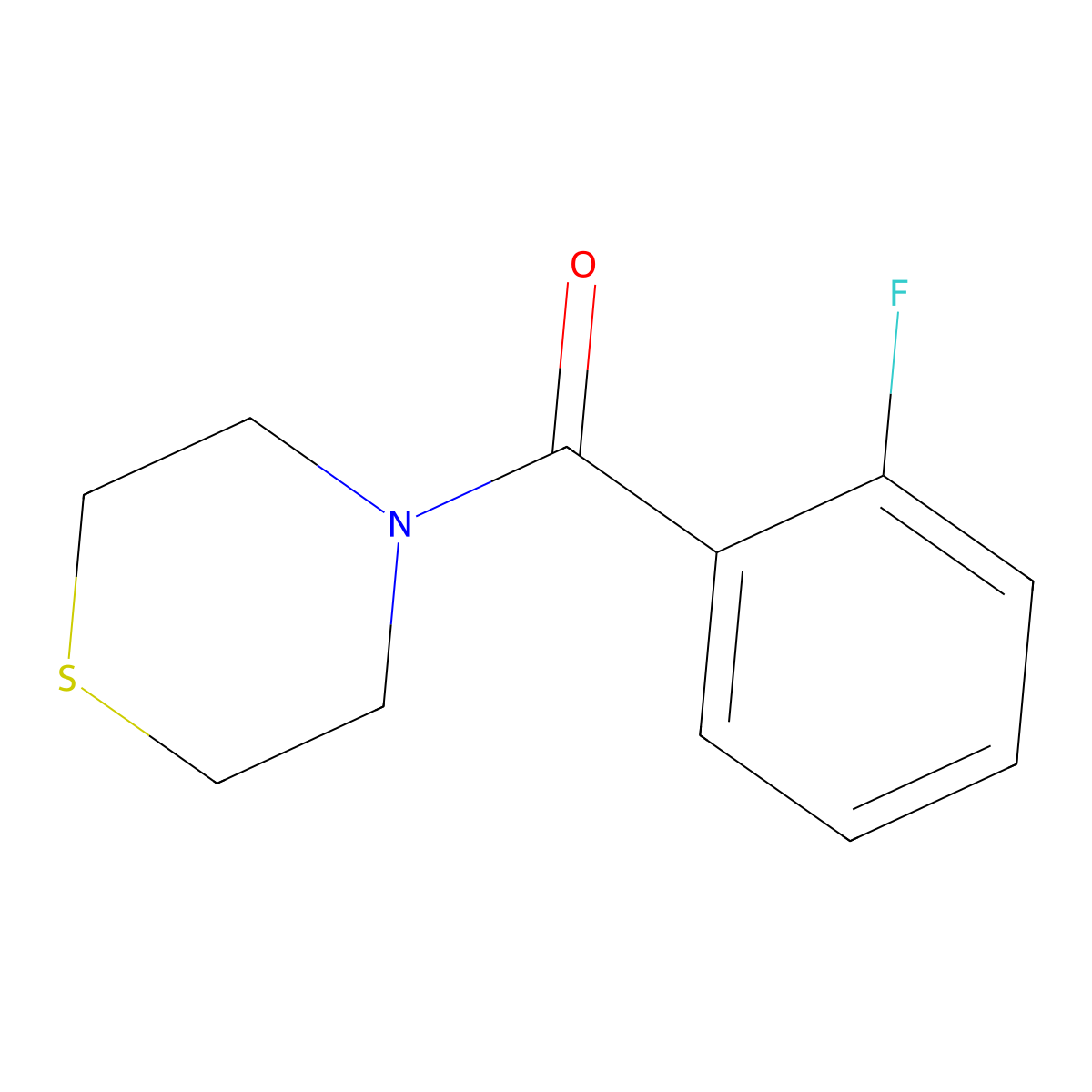 (2-Fluorophenyl)(thiomorpholino)methanone molecular structure, CAS 1183823-38-2