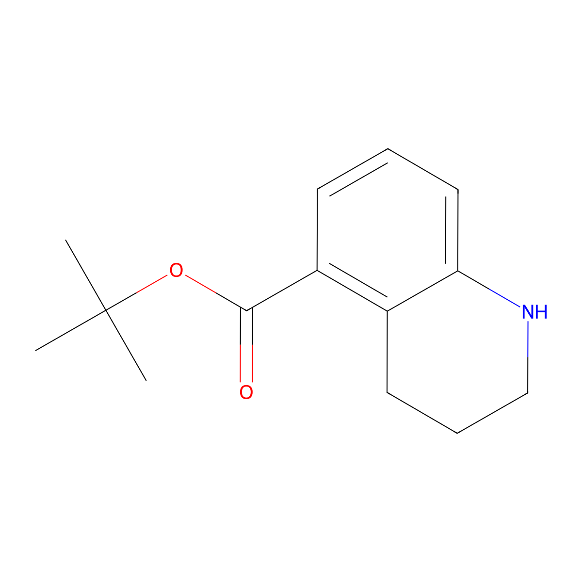 Tert-butyl 1,2,3,4-tetrahydroquinoline-5-carboxylate molecular structure, CAS 1183823-48-4