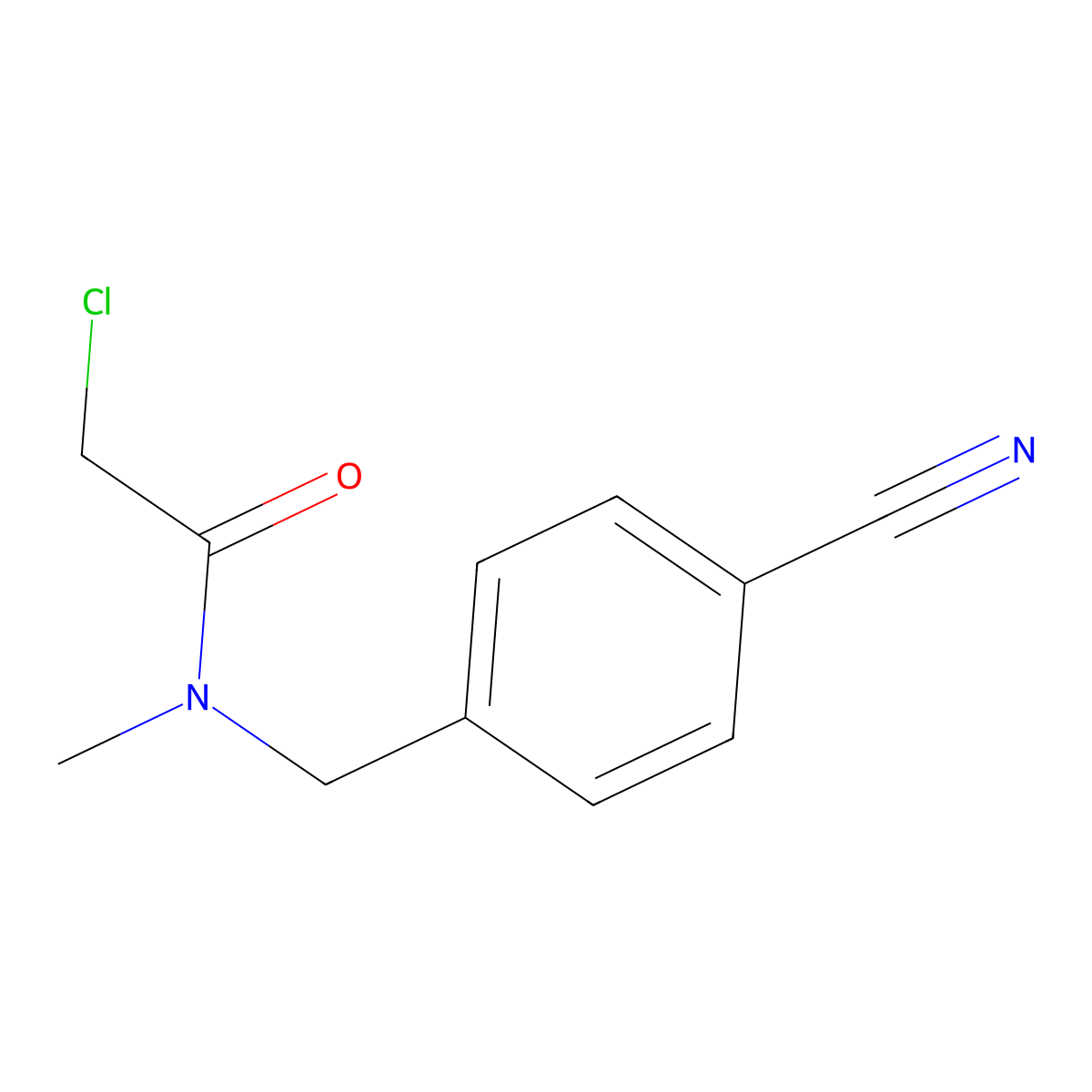 2-Chloro-N-(4-cyano-benzyl)-N-methyl-acetamide molecular structure, CAS 1183823-74-6