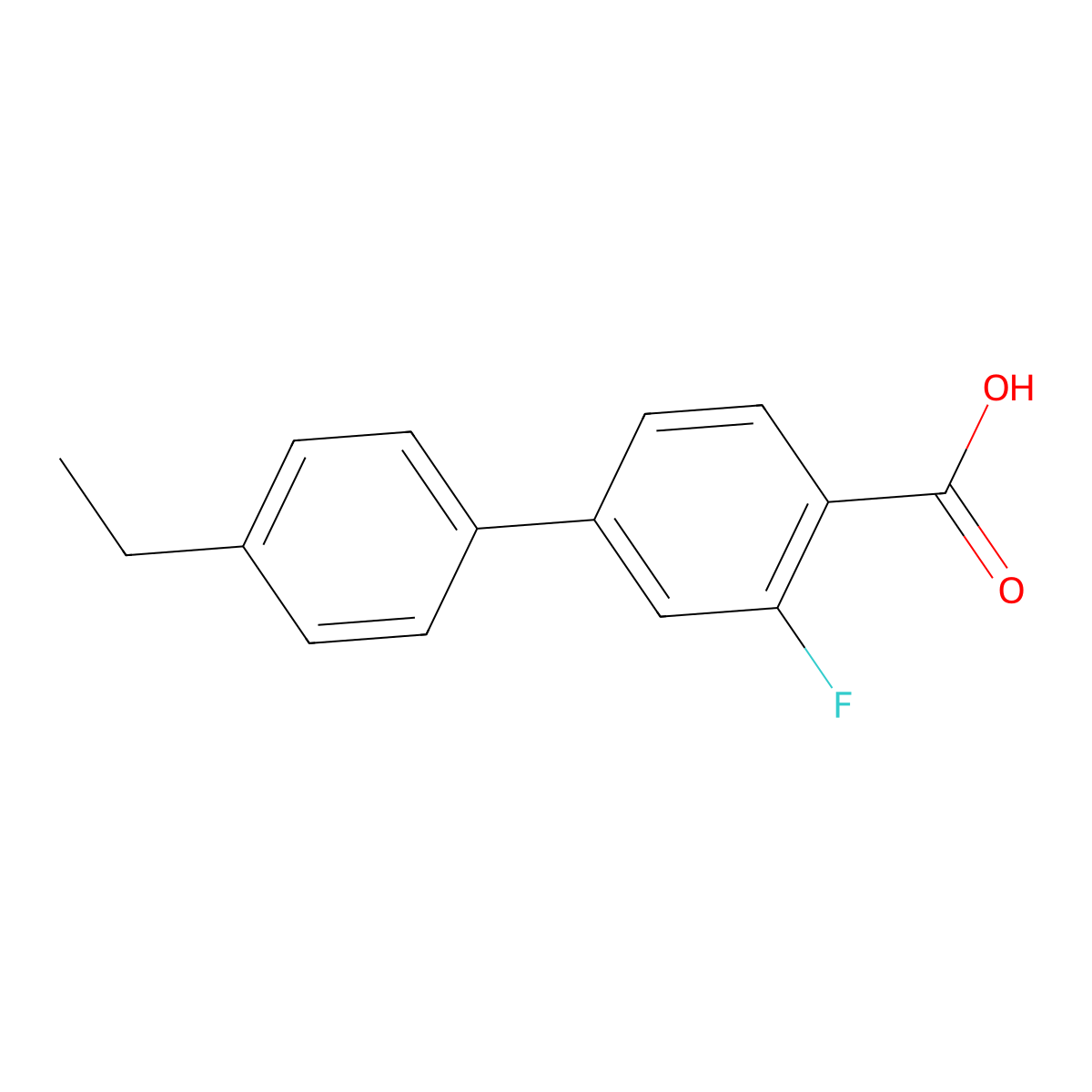 4-(4-Ethylphenyl)-2-fluorobenzoic acid molecular structure, CAS 1183828-92-3