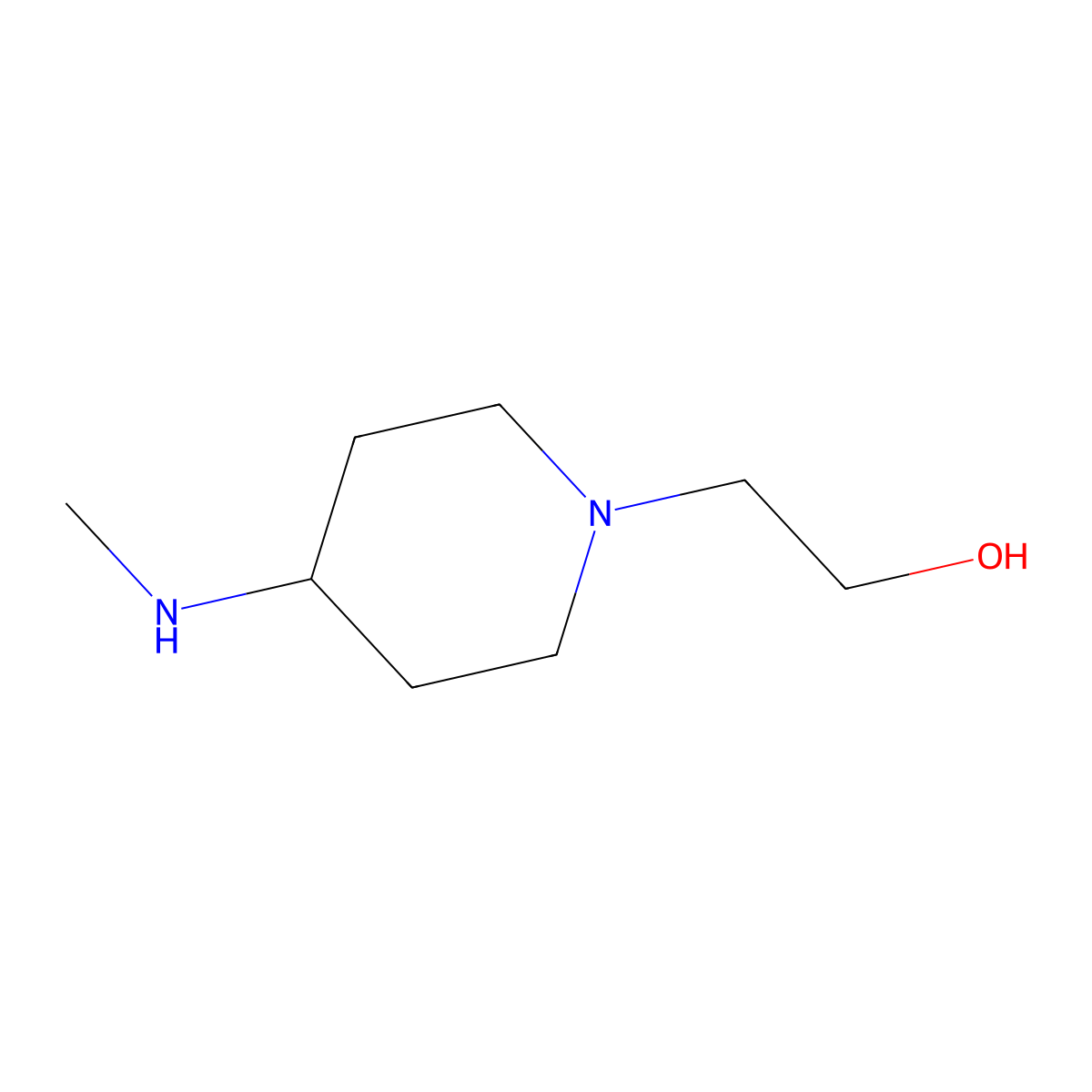 2-[4-(Methylamino)piperidin-1-yl]ethan-1-ol molecular structure, CAS 1183836-67-0