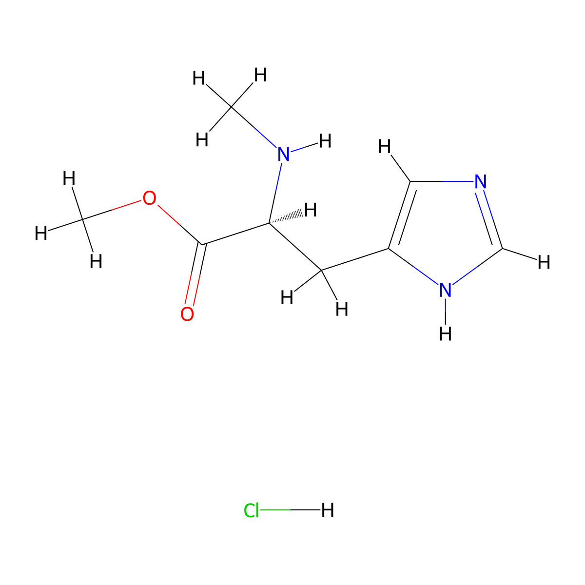 N-Me-His-Ome HCl molecular structure, CAS 118384-75-1