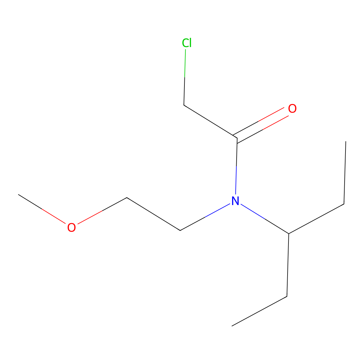 2-chloro-N-(2-methoxyethyl)-N-(pentan-3-yl)acetamide molecular structure, CAS 1183841-15-7