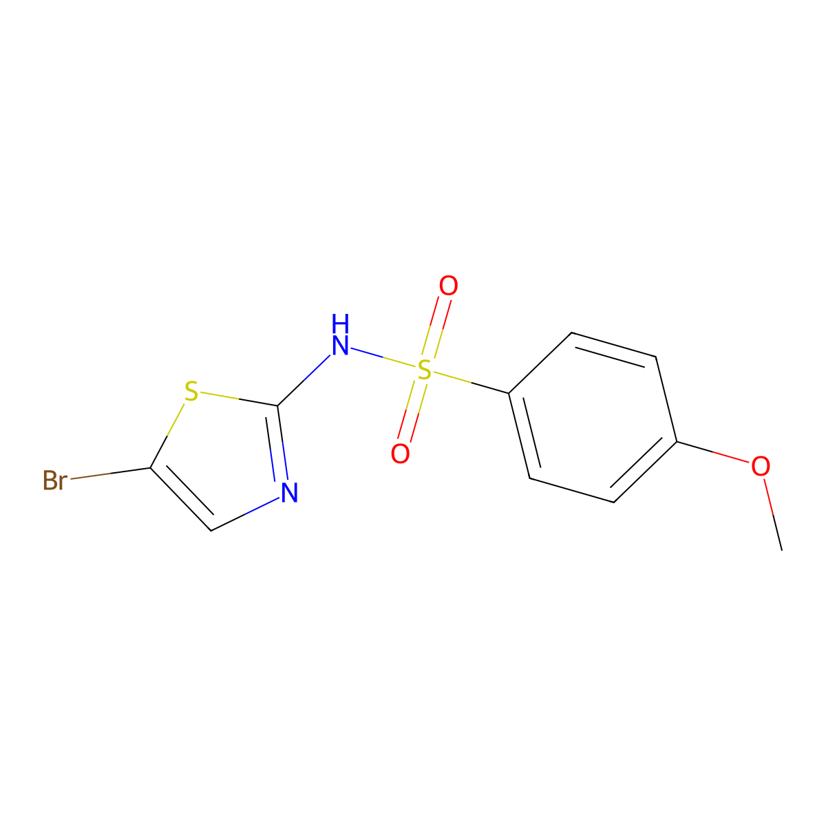 N-(5-bromo-1,3-thiazol-2-yl)-4-methoxybenzene-1-sulfonamide molecular structure, CAS 1183841-34-0
