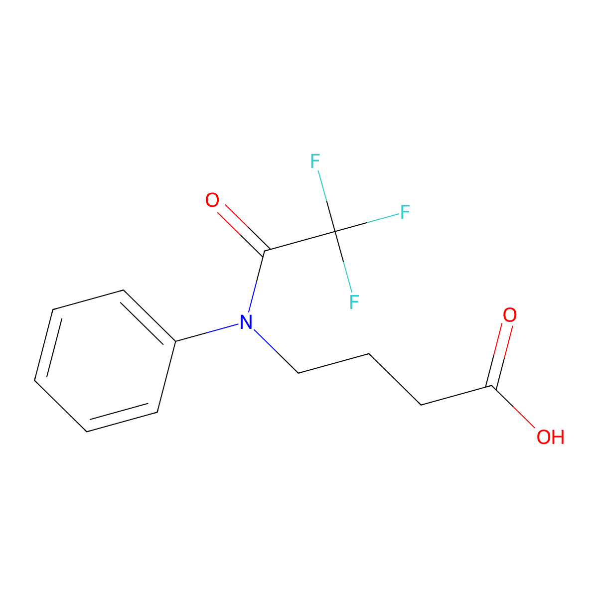 4-(2,2,2-trifluoro-N-phenylacetamido)butanoic acid molecular structure, CAS 1183843-26-6