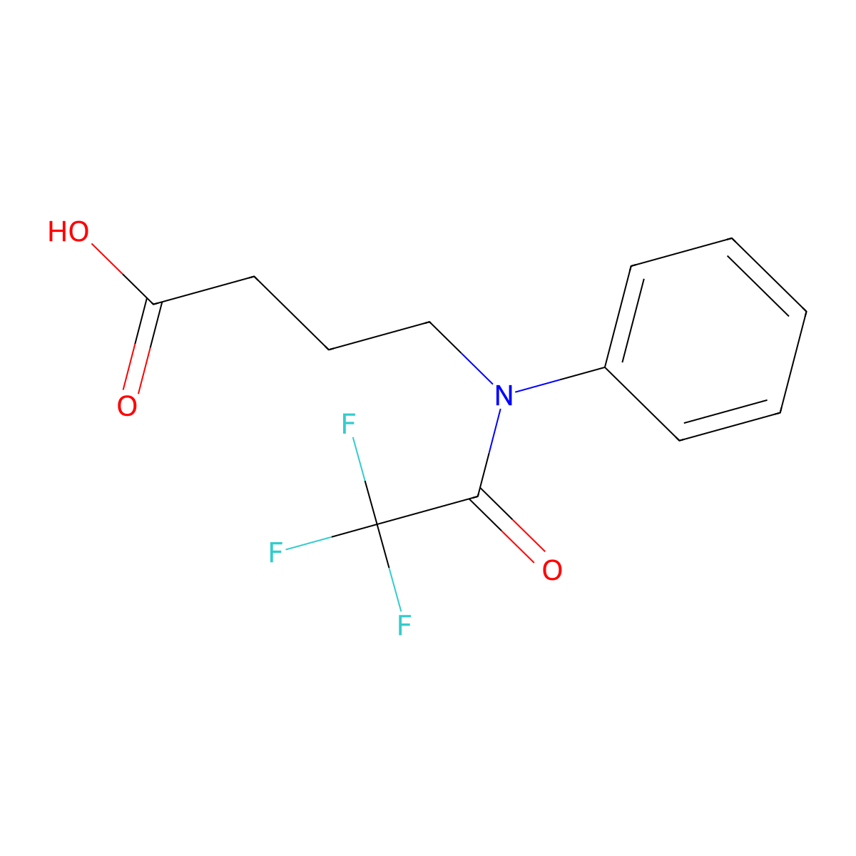 4-(2,2,2-trifluoro-N-phenylacetamido)butanoic acid molecular structure, CAS 1183843-26-6
