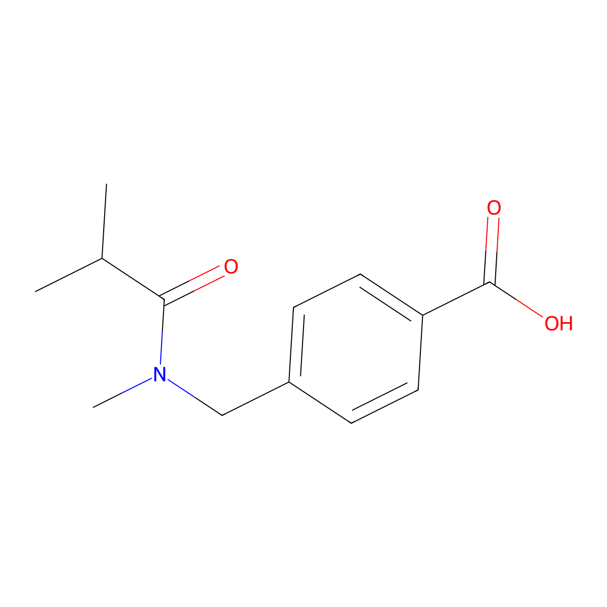 4-[(N,2-dimethylpropanamido)methyl]benzoic acid molecular structure, CAS 1183845-86-4