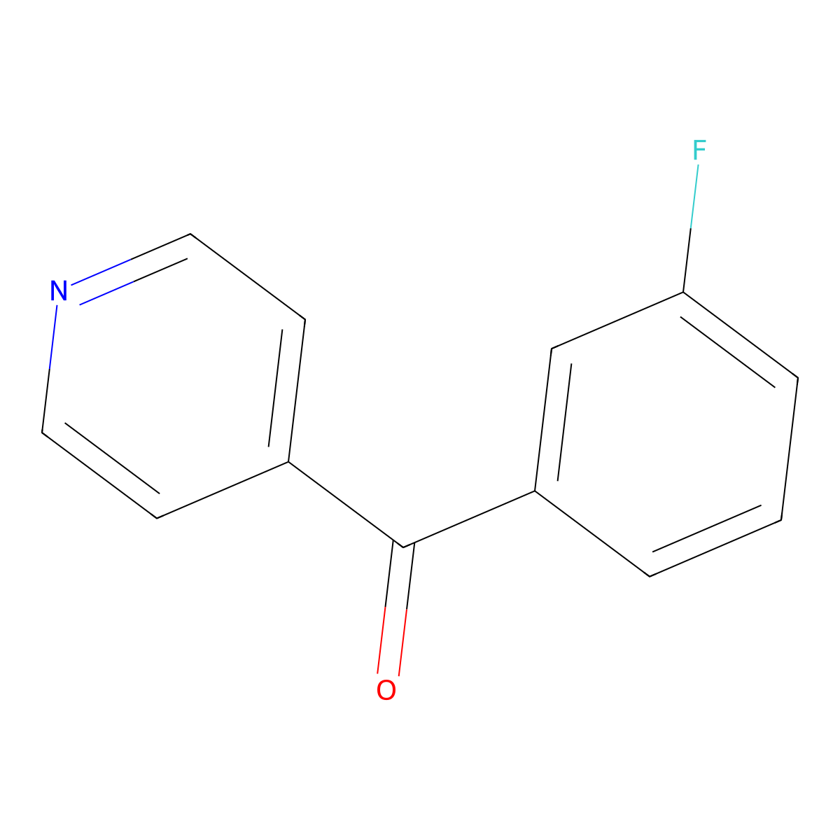 (3-Fluorophenyl)-4-pyridinylmethanone molecular structure, CAS 1183846-80-1