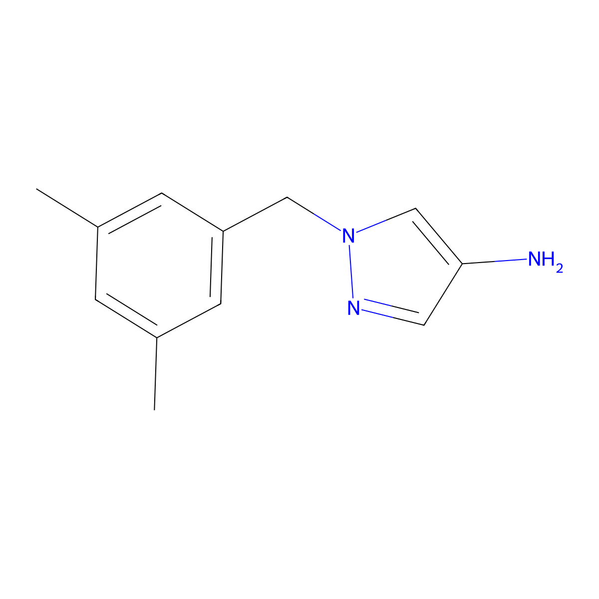 1-(3,5-Dimethylbenzyl)-1h-pyrazol-4-amine molecular structure, CAS 1183848-22-7