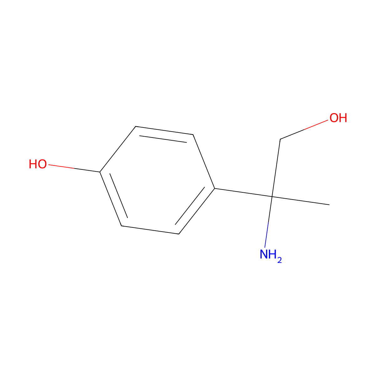 4-(2-Amino-1-hydroxypropan-2-yl)phenol molecular structure, CAS 1183852-71-2