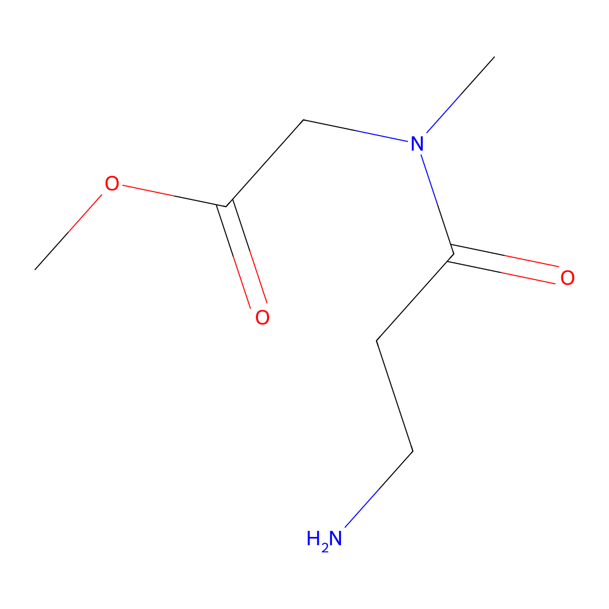 methyl 2-(3-amino-N-methylpropanamido)acetate molecular structure, CAS 1183864-21-2