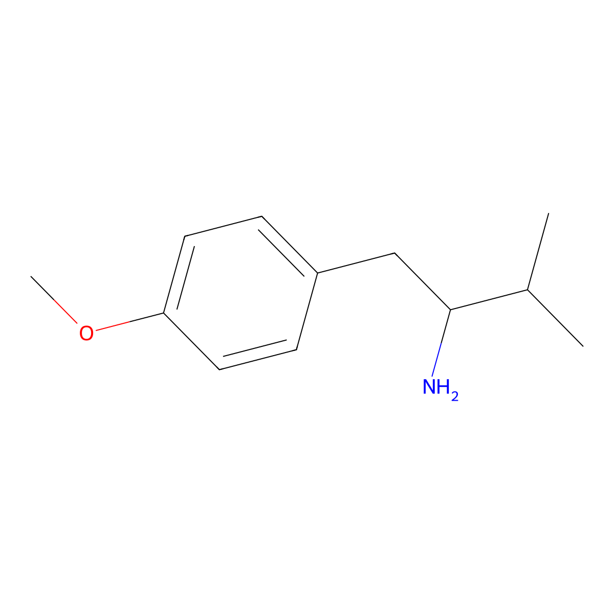 1-(4-Methoxyphenyl)-3-methylbutan-2-amine molecular structure, CAS 1183865-60-2
