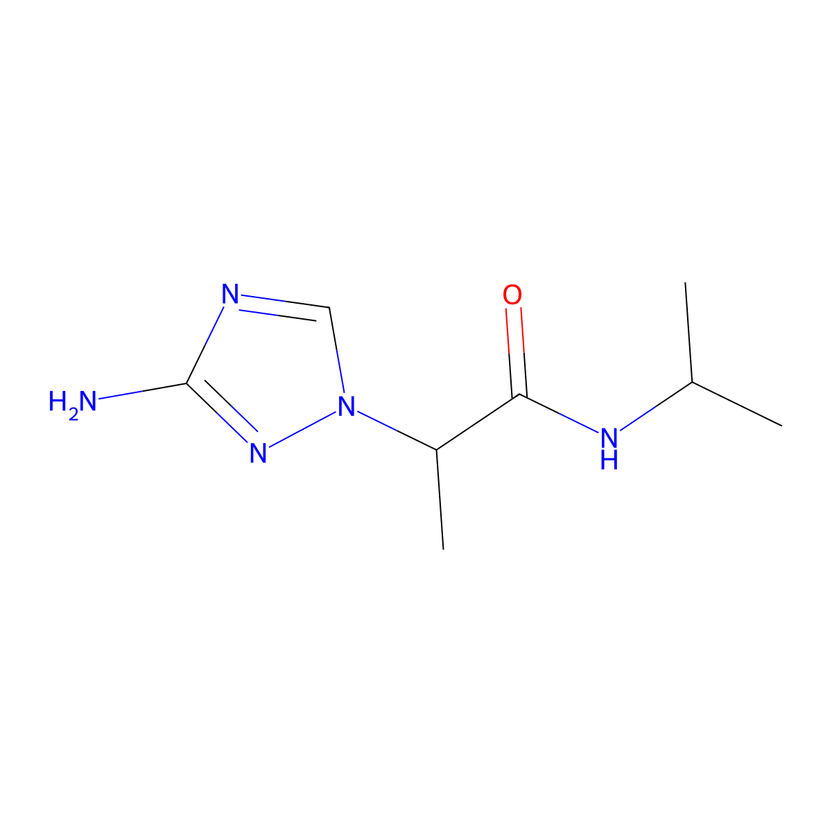 2-(3-amino-1H-1,2,4-triazol-1-yl)-N-(propan-2-yl)propanamide molecular structure, CAS 1183872-46-9