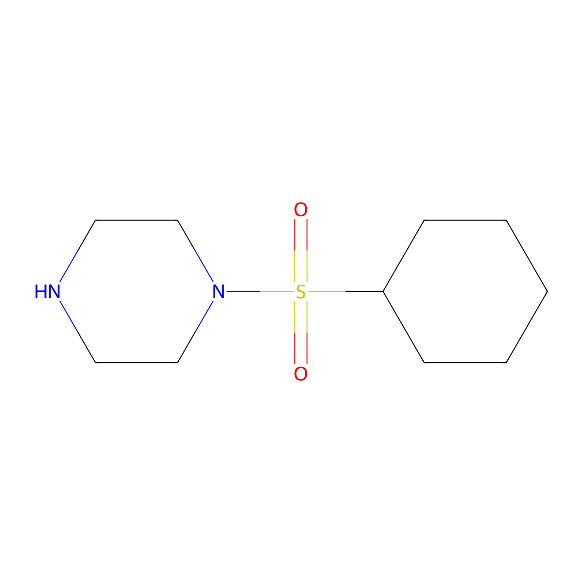 1-(Cyclohexylsulfonyl)piperazine molecular structure, CAS 1183873-04-2