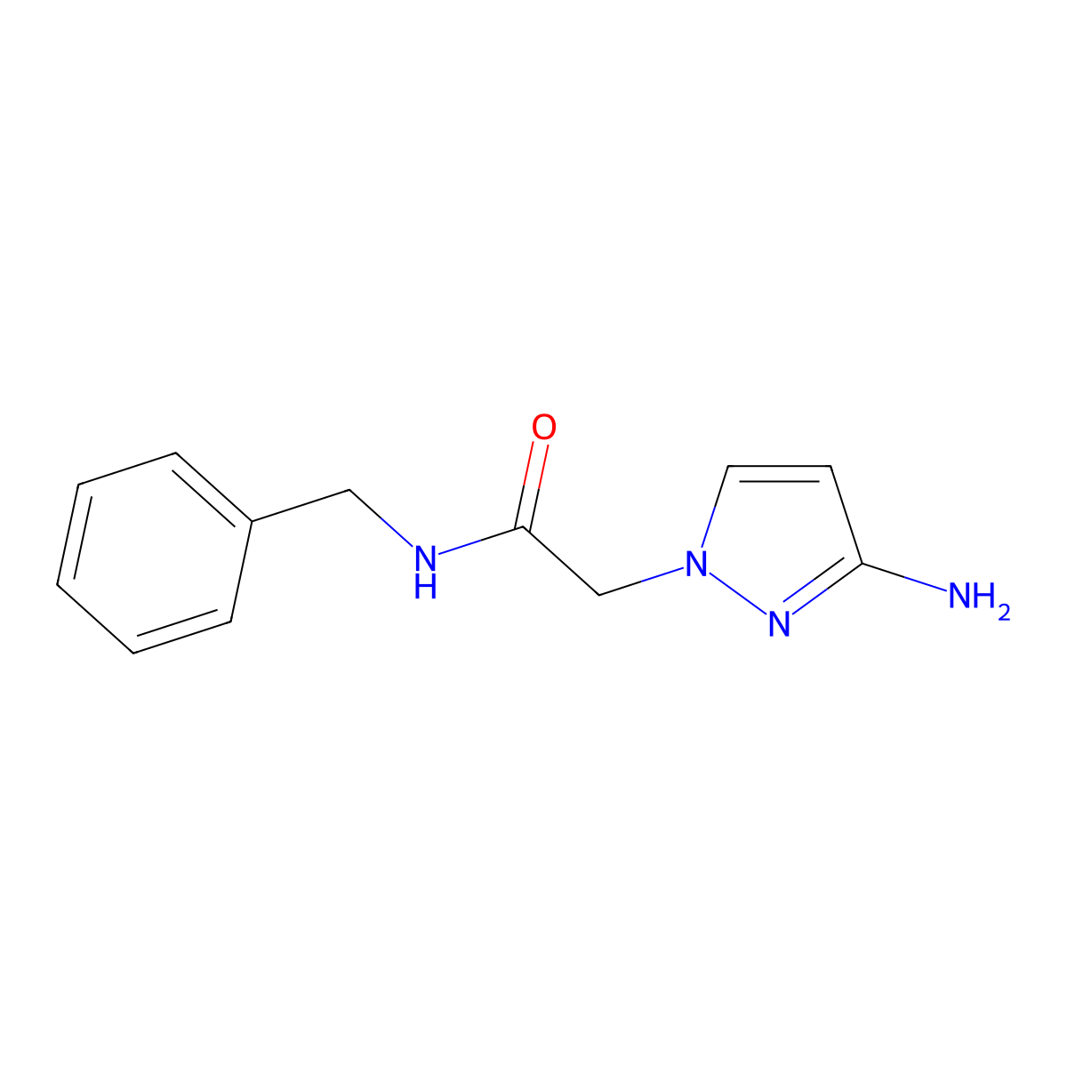 2-(3-Amino-1H-pyrazol-1-YL)-N-benzylacetamide molecular structure, CAS 1183878-39-8