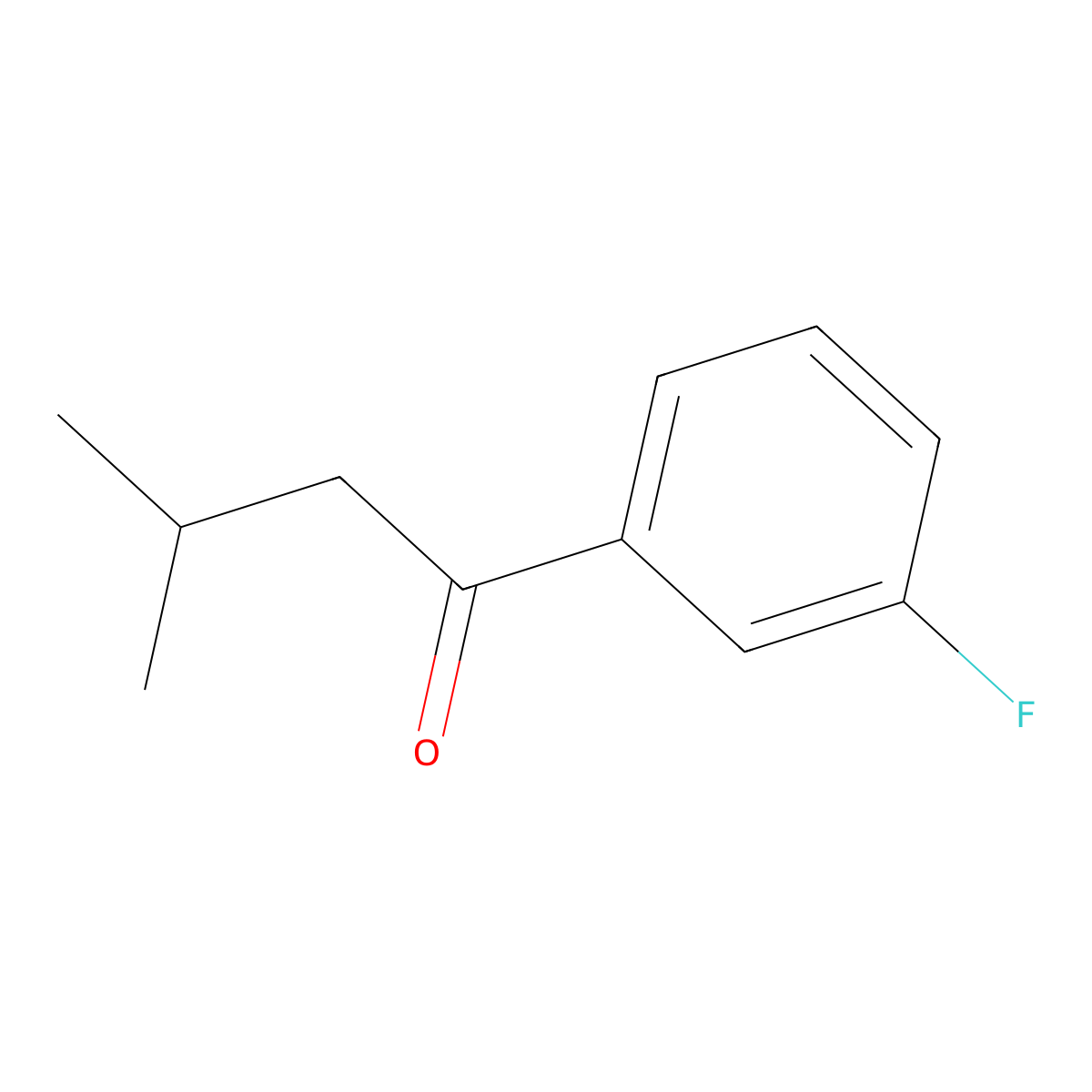 1-(3-Fluorophenyl)-3-methylbutan-1-one molecular structure, CAS 1183881-59-5