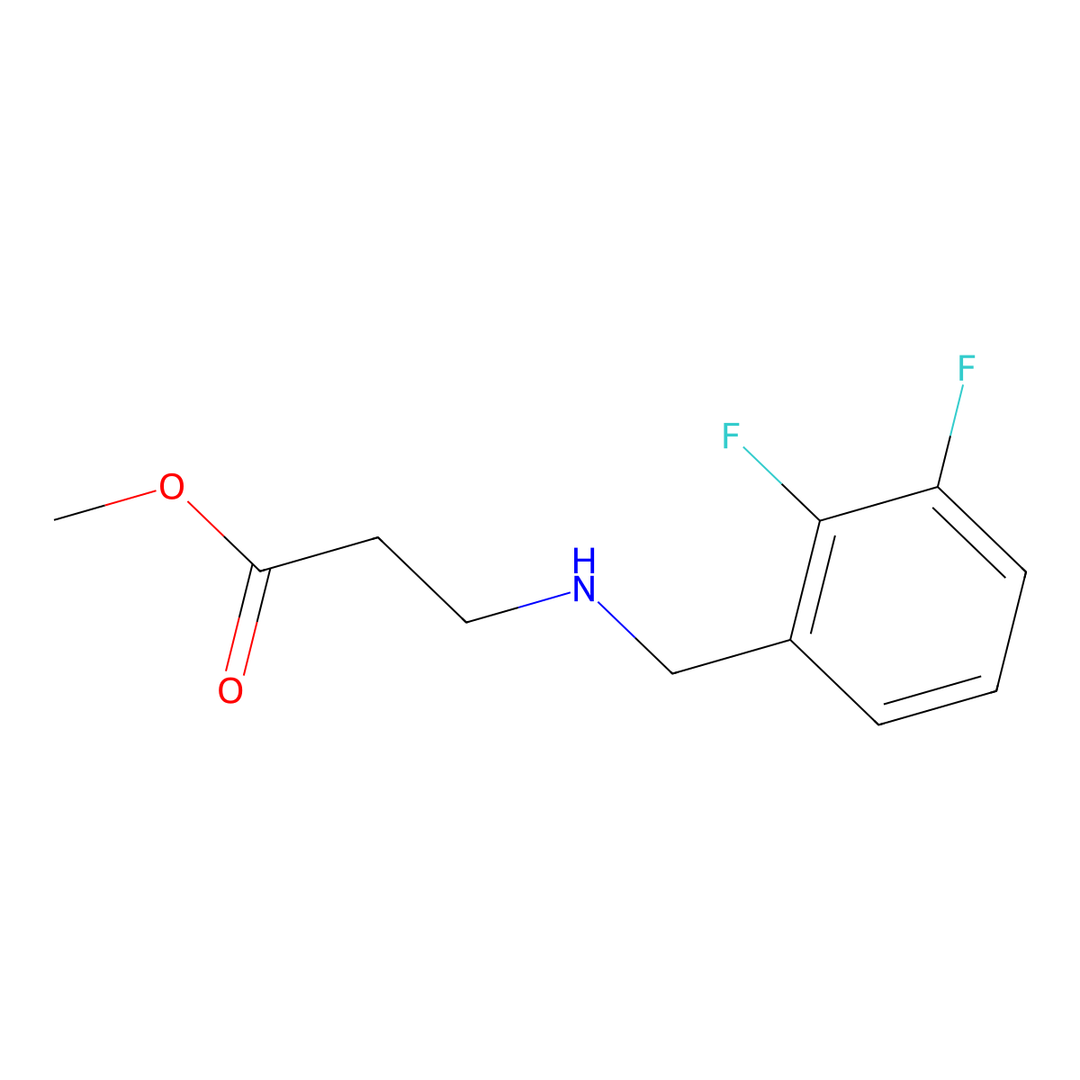 Methyl 3-{[(2,3-difluorophenyl)methyl]amino}propanoate molecular structure, CAS 1183882-14-5