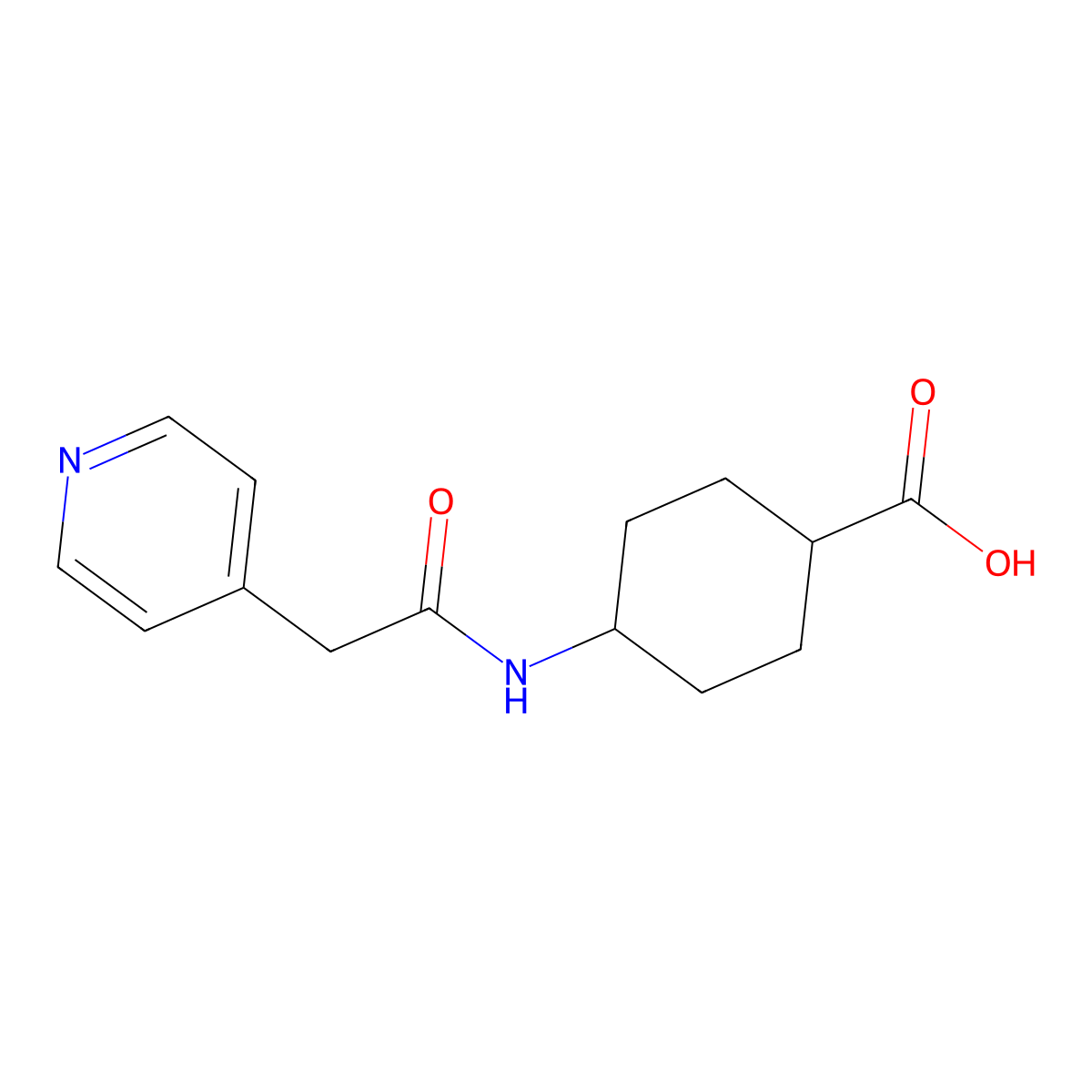 4-[2-(Pyridin-4-yl)acetamido]cyclohexane-1-carboxylic acid molecular structure, CAS 1183884-90-3