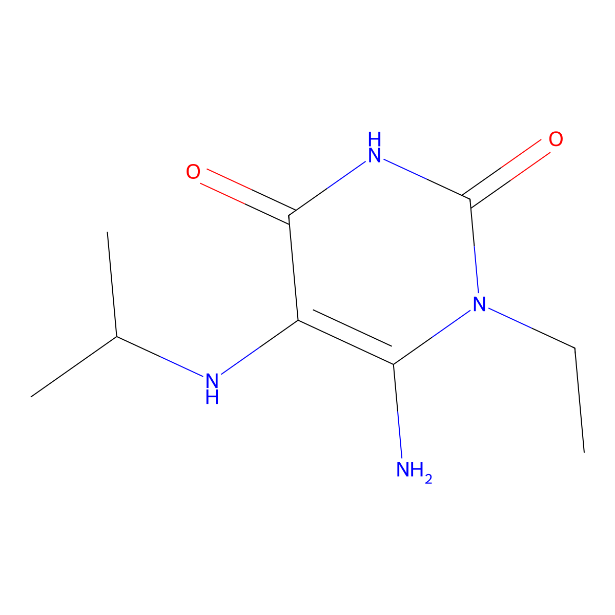 6-Amino-1-ethyl-5-(isopropylamino)pyrimidine-2,4(1H,3H)-dione molecular structure, CAS 1183887-22-0