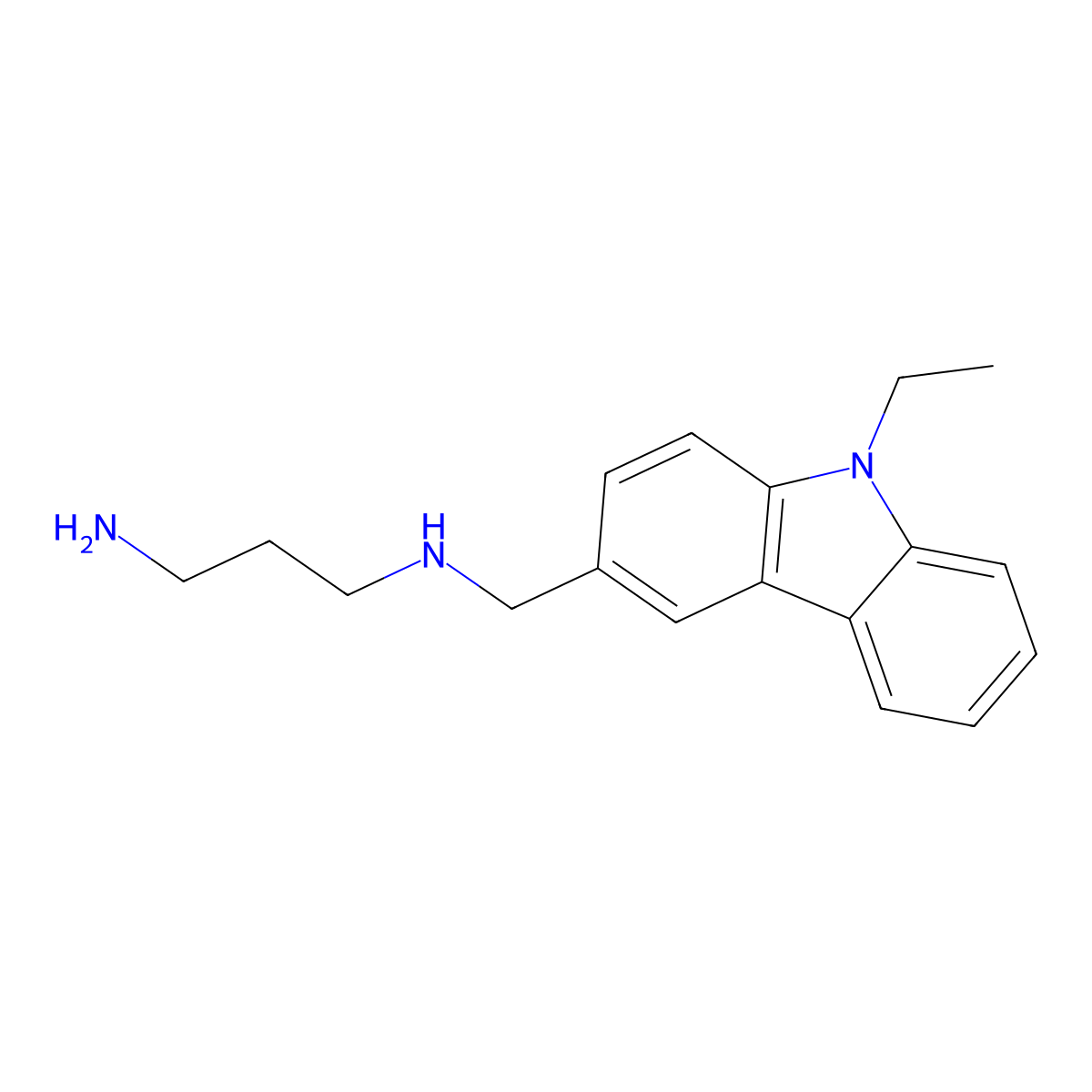 (3-aminopropyl)[(9-ethyl-9H-carbazol-3-yl)methyl]amine molecular structure, CAS 1183888-53-0
