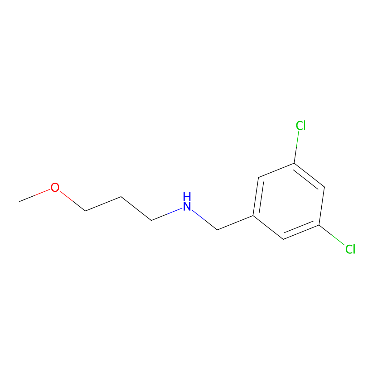 [(3,5-Dichlorophenyl)methyl](3-methoxypropyl)amine molecular structure, CAS 1183888-66-5