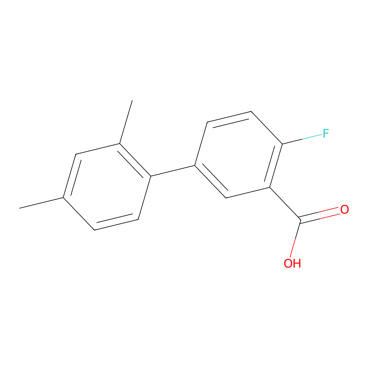 5-(2,4-Dimethylphenyl)-2-fluorobenzoic acid molecular structure, CAS 1183896-57-2