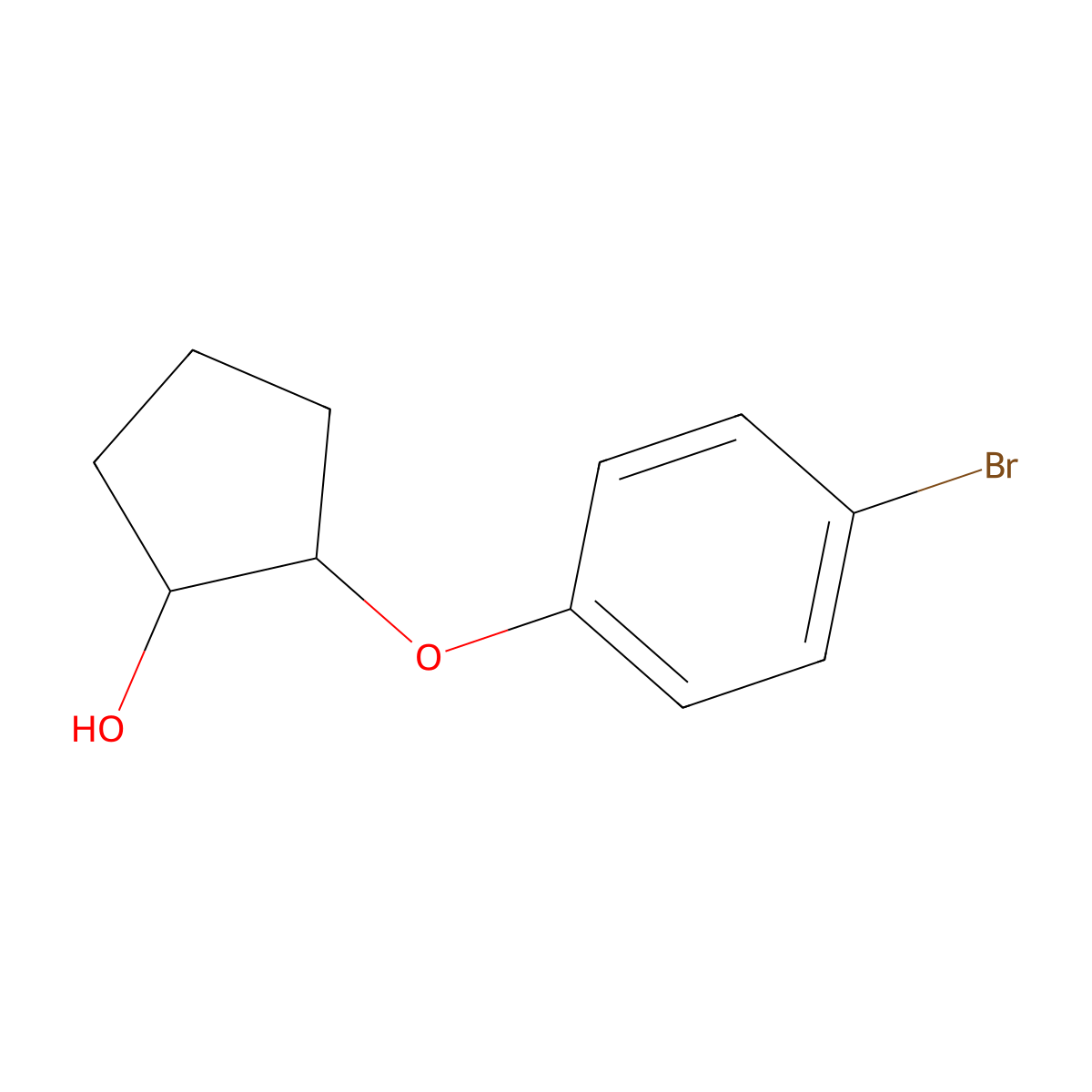 2-(4-Bromophenoxy)cyclopentan-1-ol molecular structure, CAS 1183899-95-7