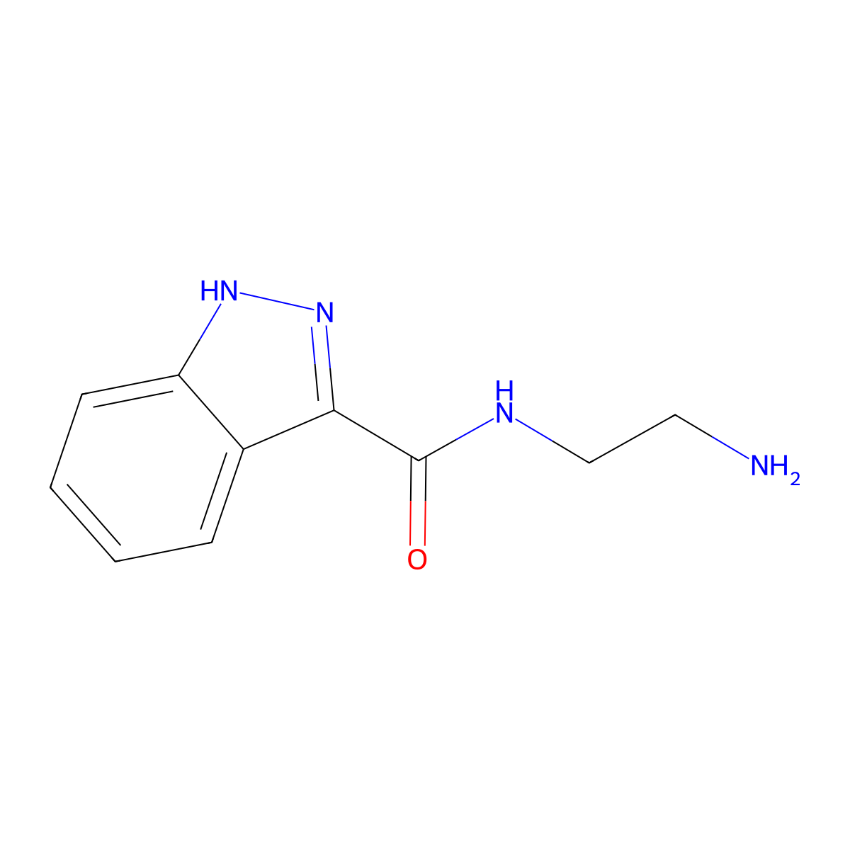 N-(2-aminoethyl)-2H-indazole-3-carboxamide molecular structure, CAS 1183903-09-4