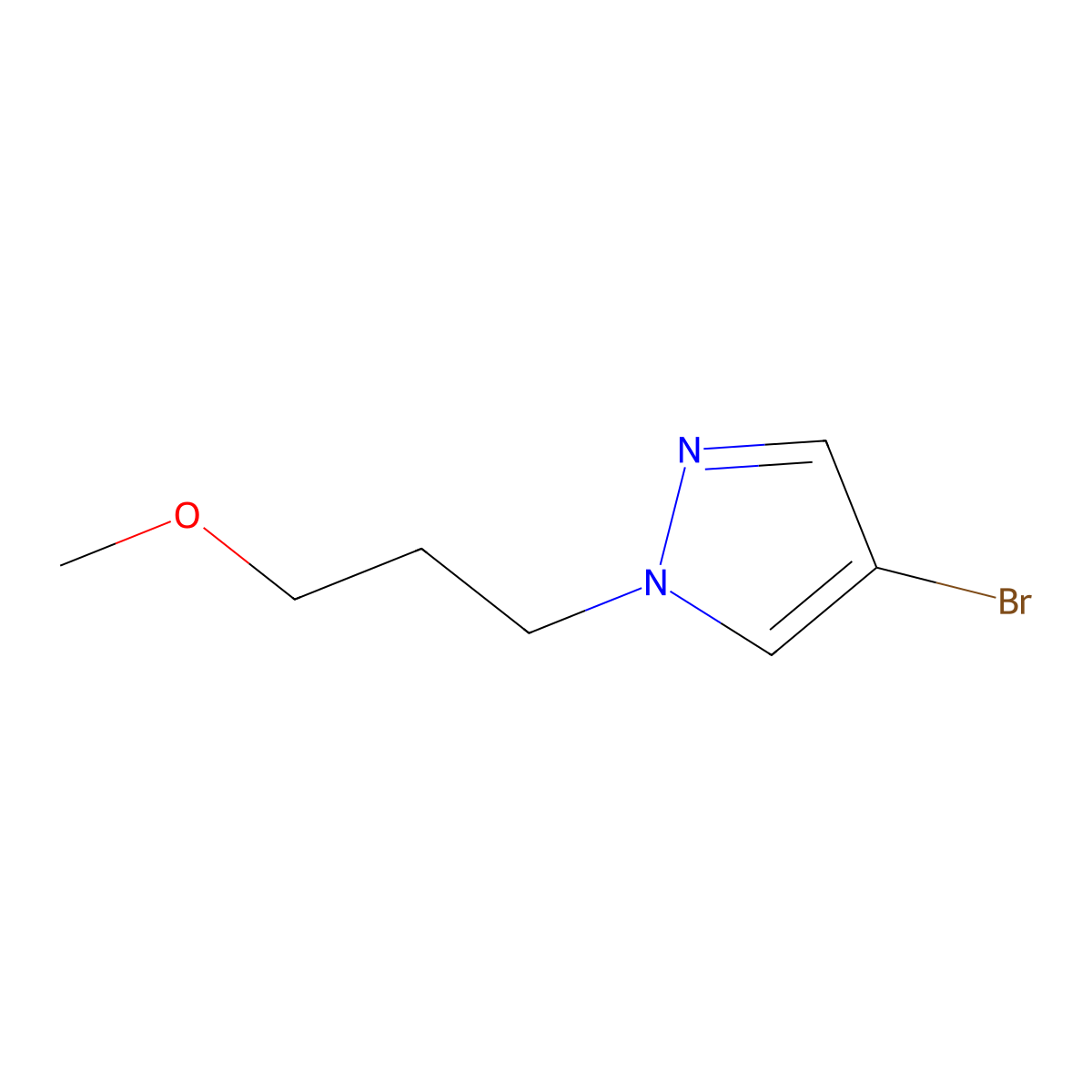 4-bromo-1-(3-methoxypropyl)-1H-pyrazole molecular structure, CAS 1183903-41-4