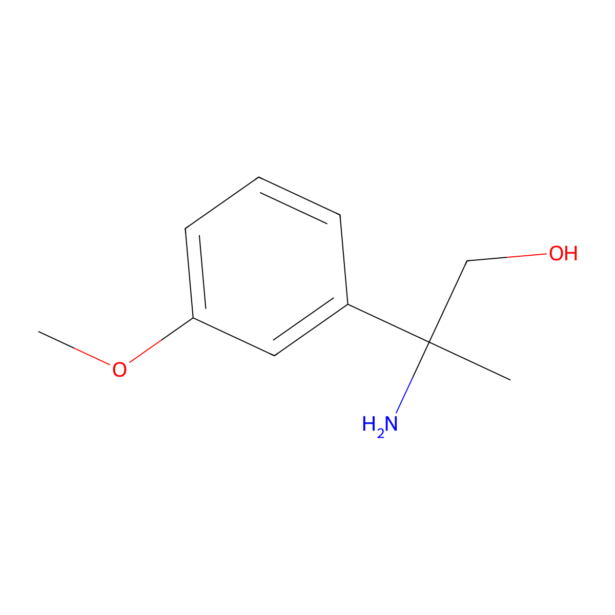 2-Amino-2-(3-methoxyphenyl)propan-1-ol molecular structure, CAS 1183904-11-1