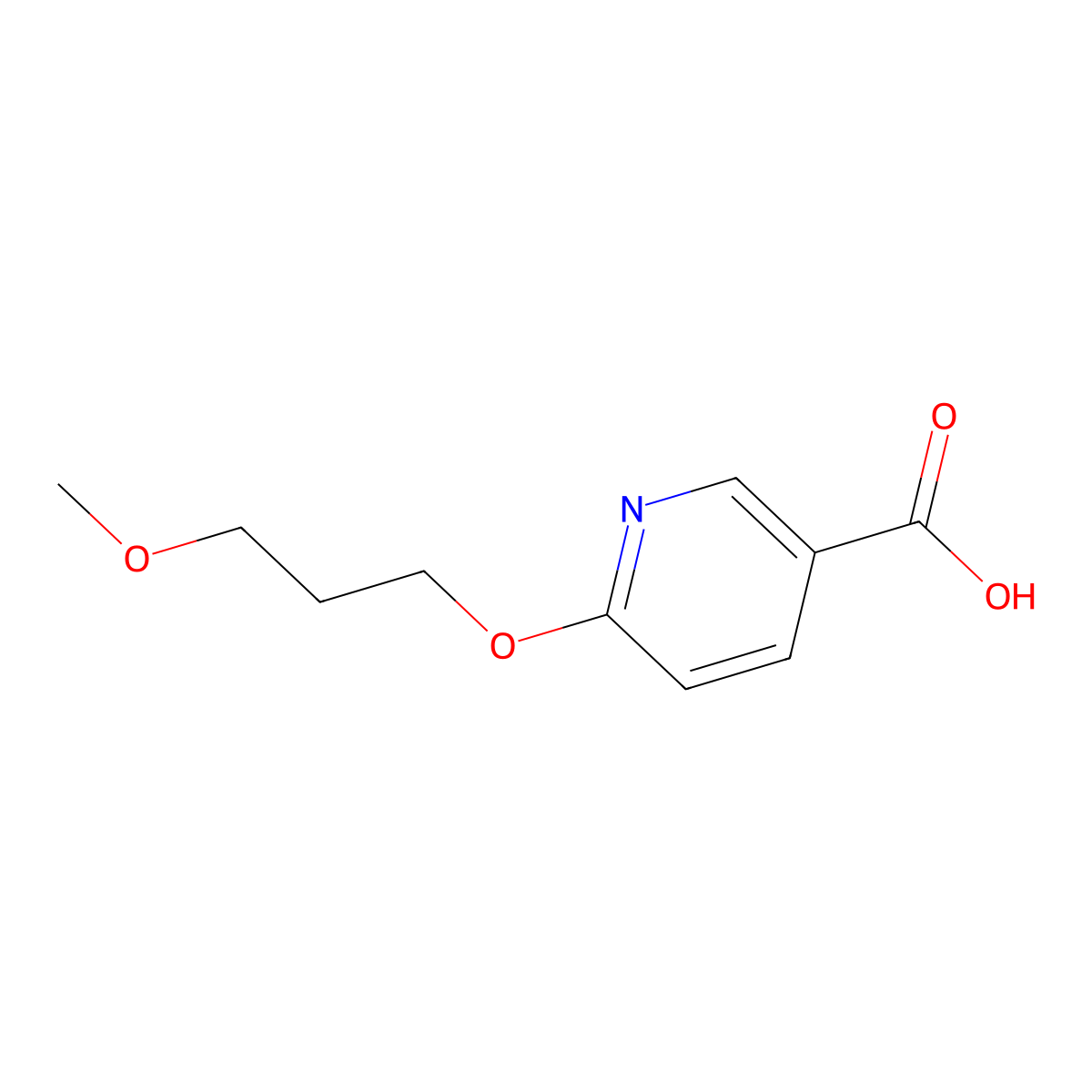 6-(3-Methoxypropoxy)pyridine-3-carboxylic acid molecular structure, CAS 1183915-47-0